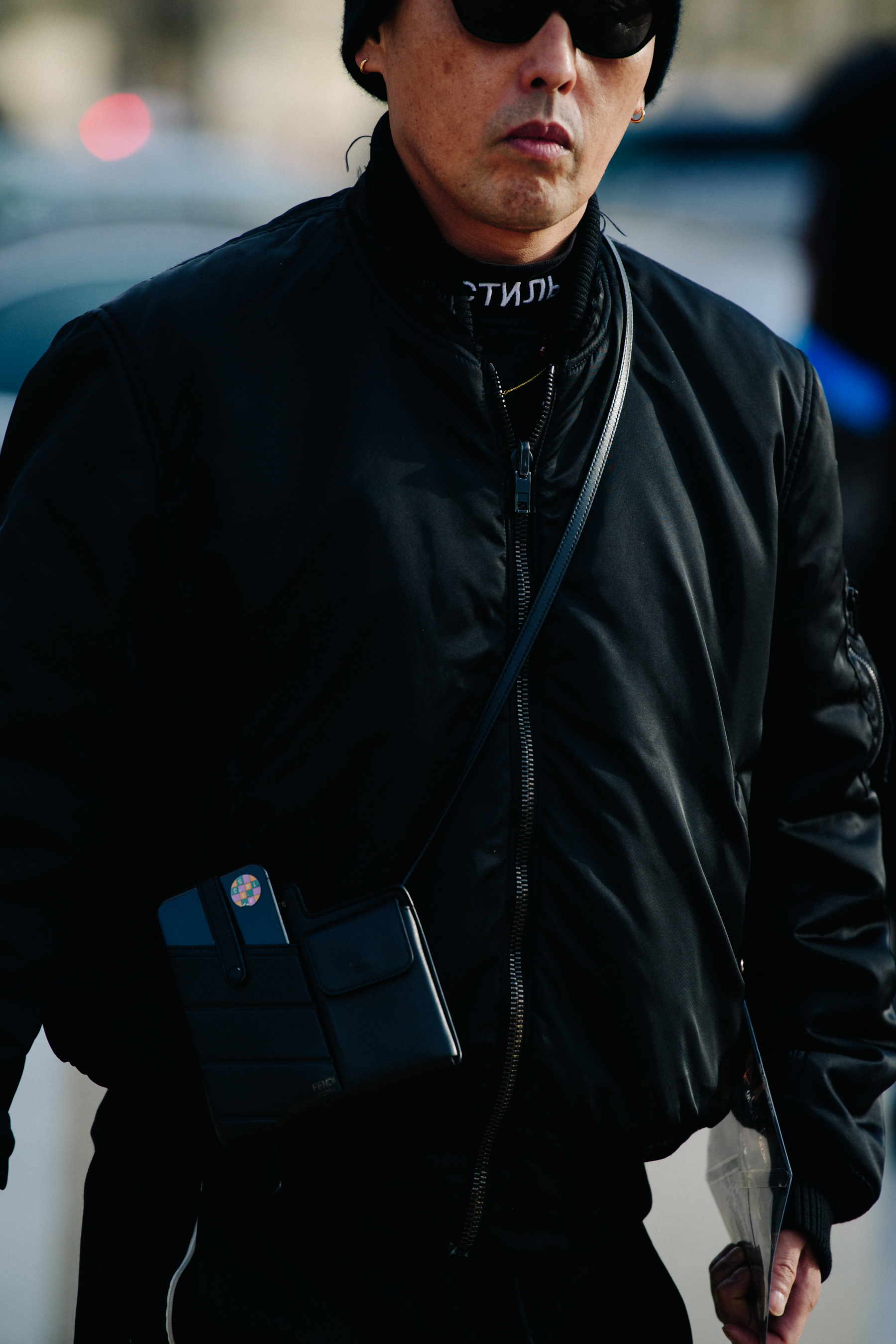 Man wearing black jacket