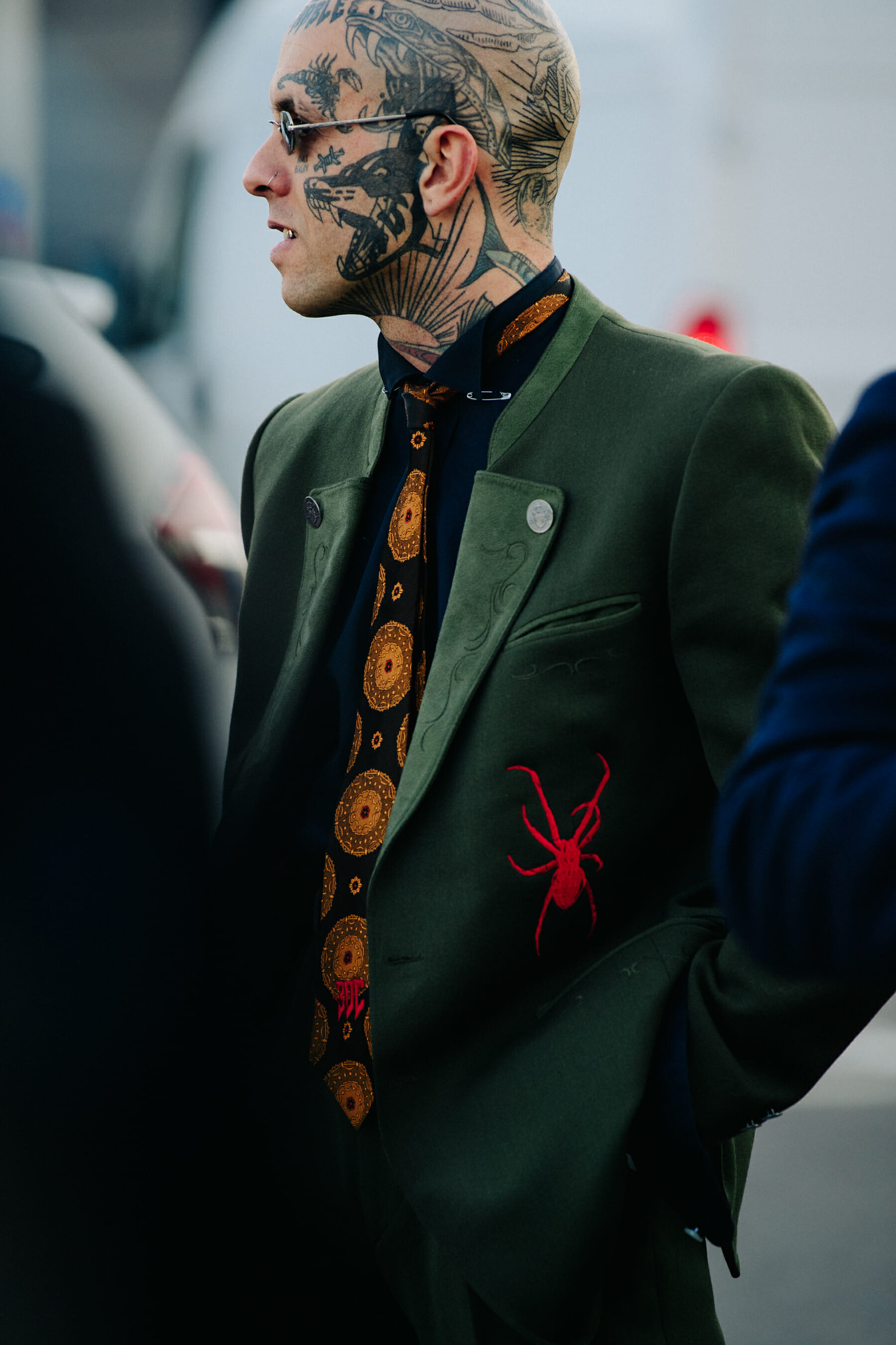 Man with facial tattoos