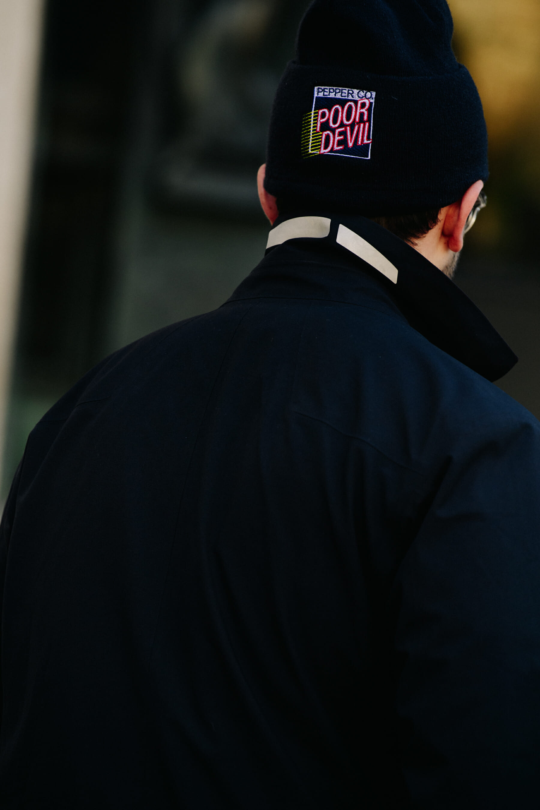 Man wearing black beanie