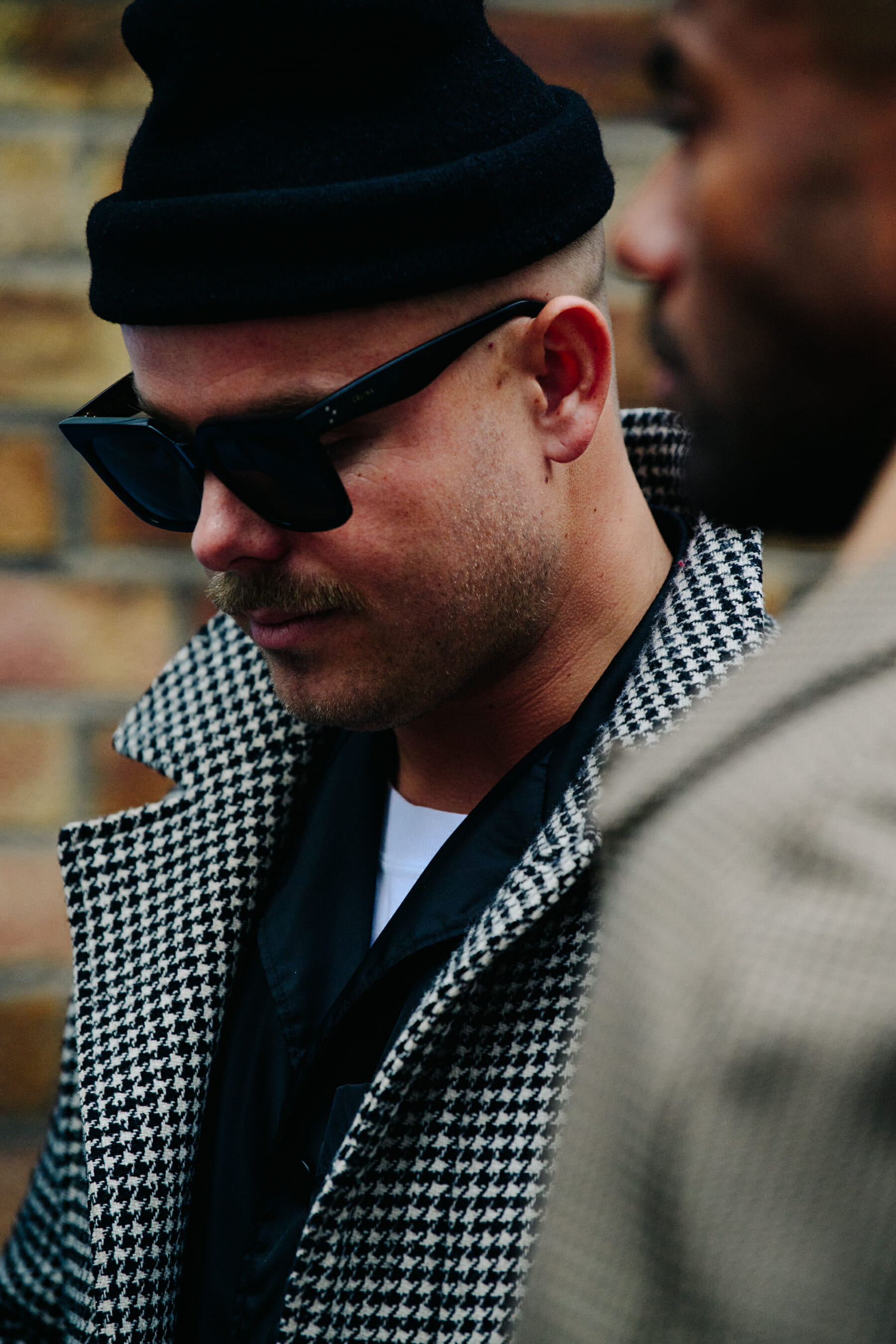 Man wearing black beanie