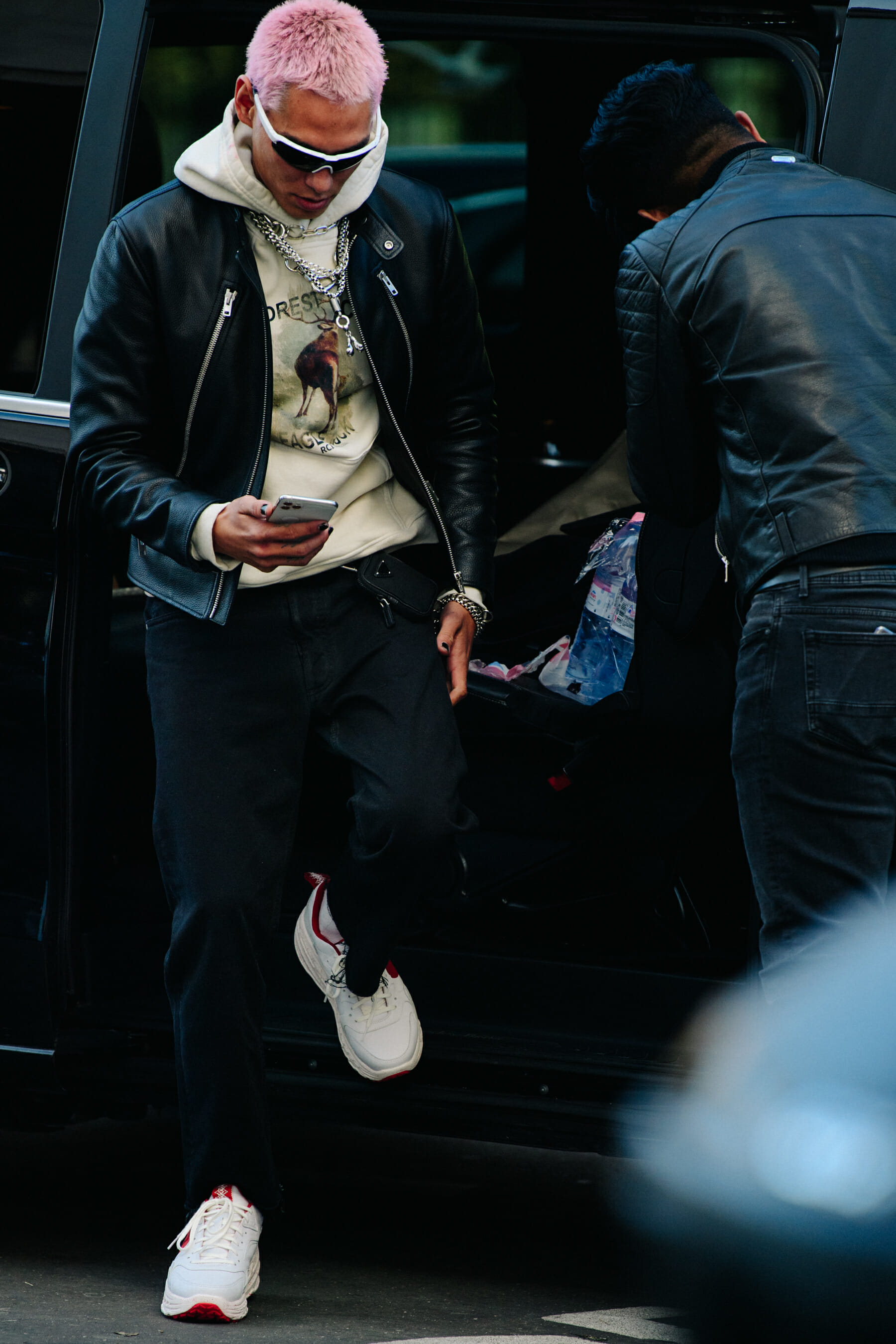 Man wearing UGG sneakers