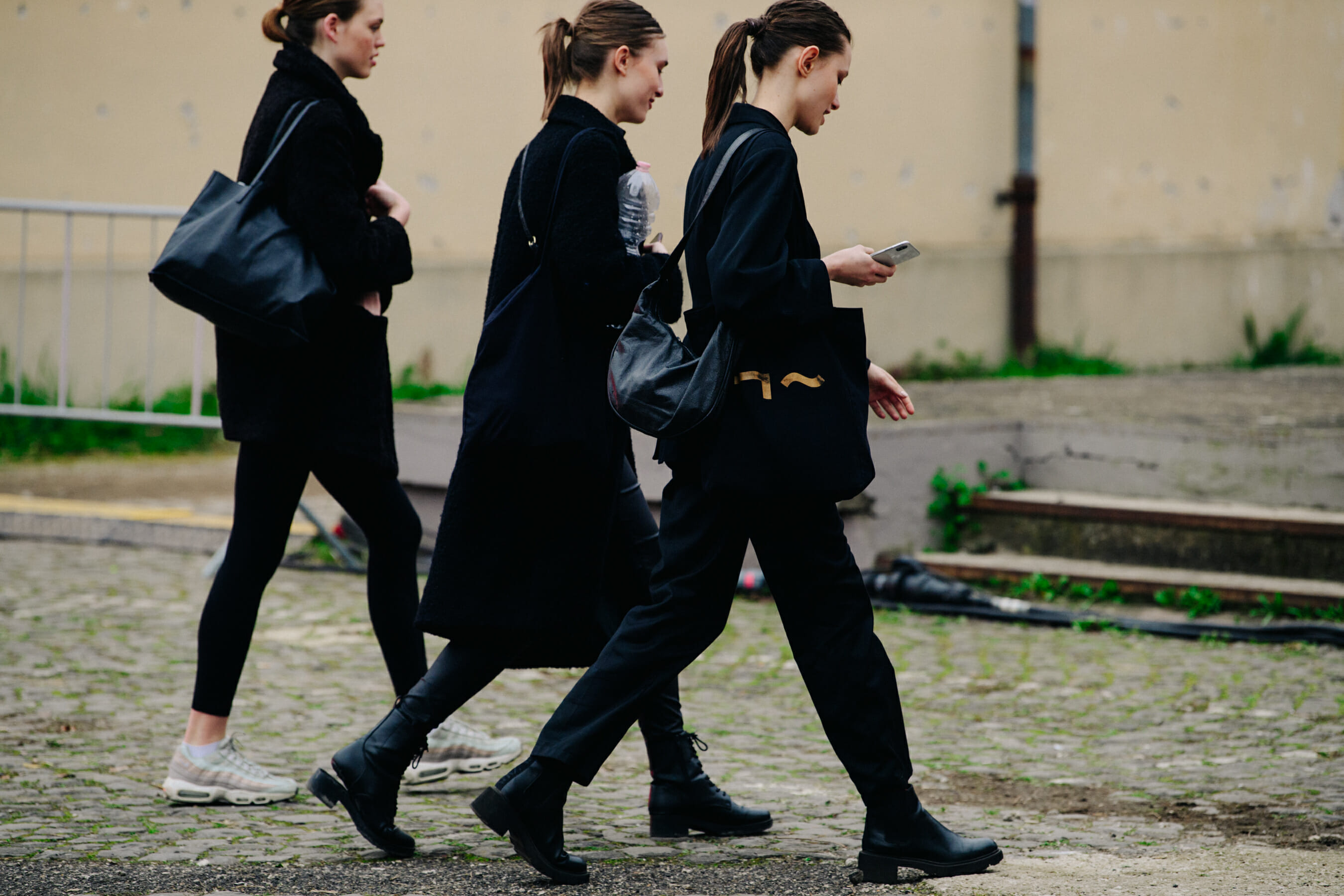 Models wearing black