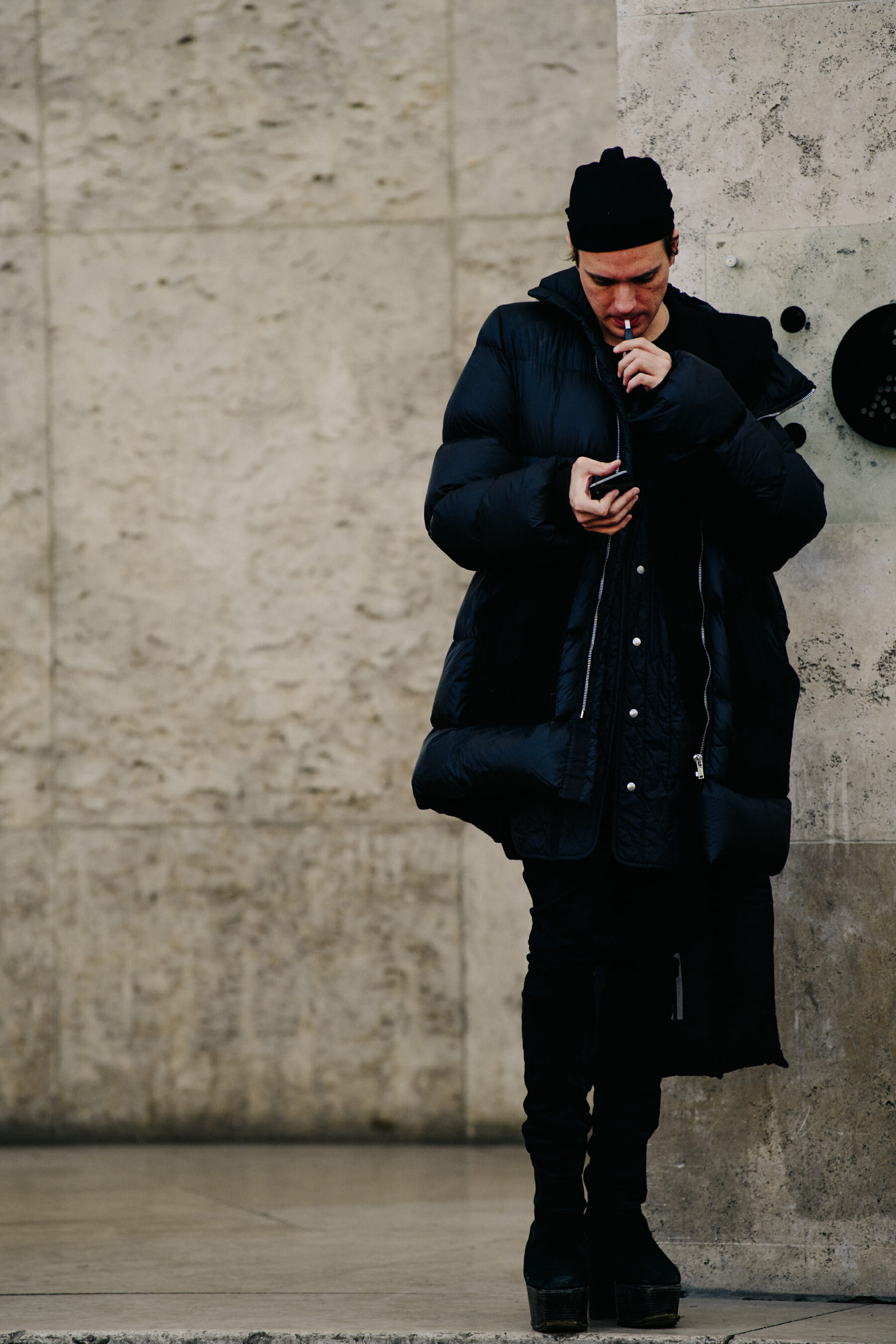 Man wearing Rick Owens