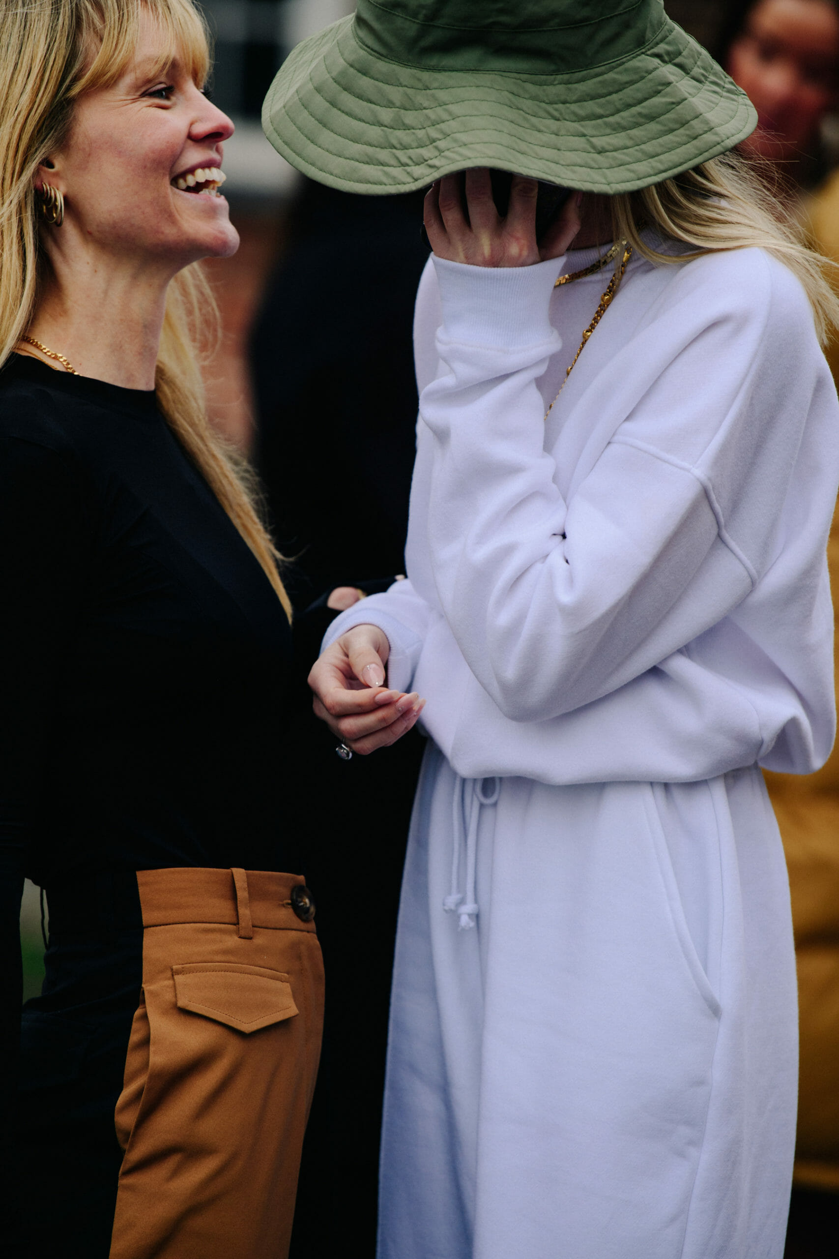 Two women with blonde hair
