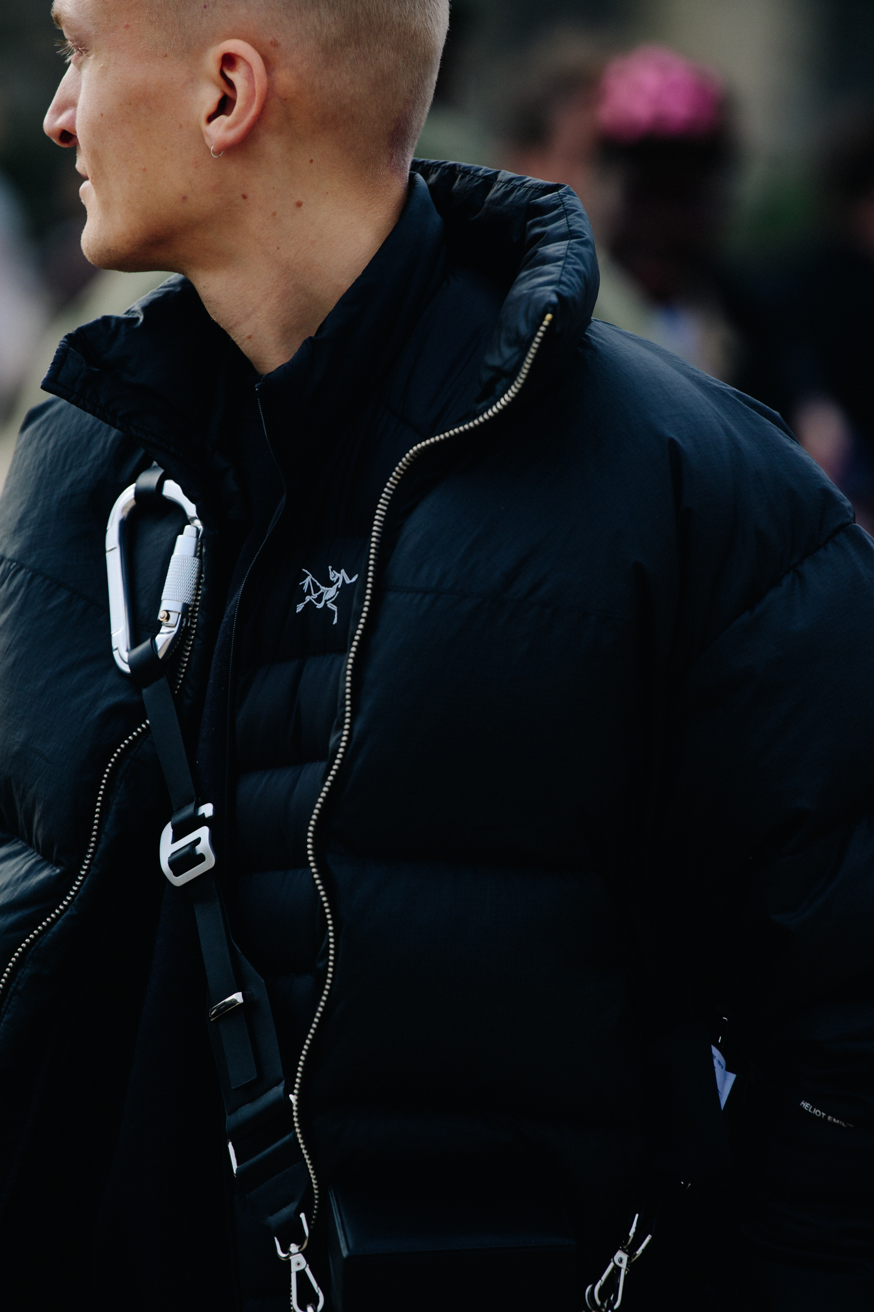 Man wearing Arcteryx jacket