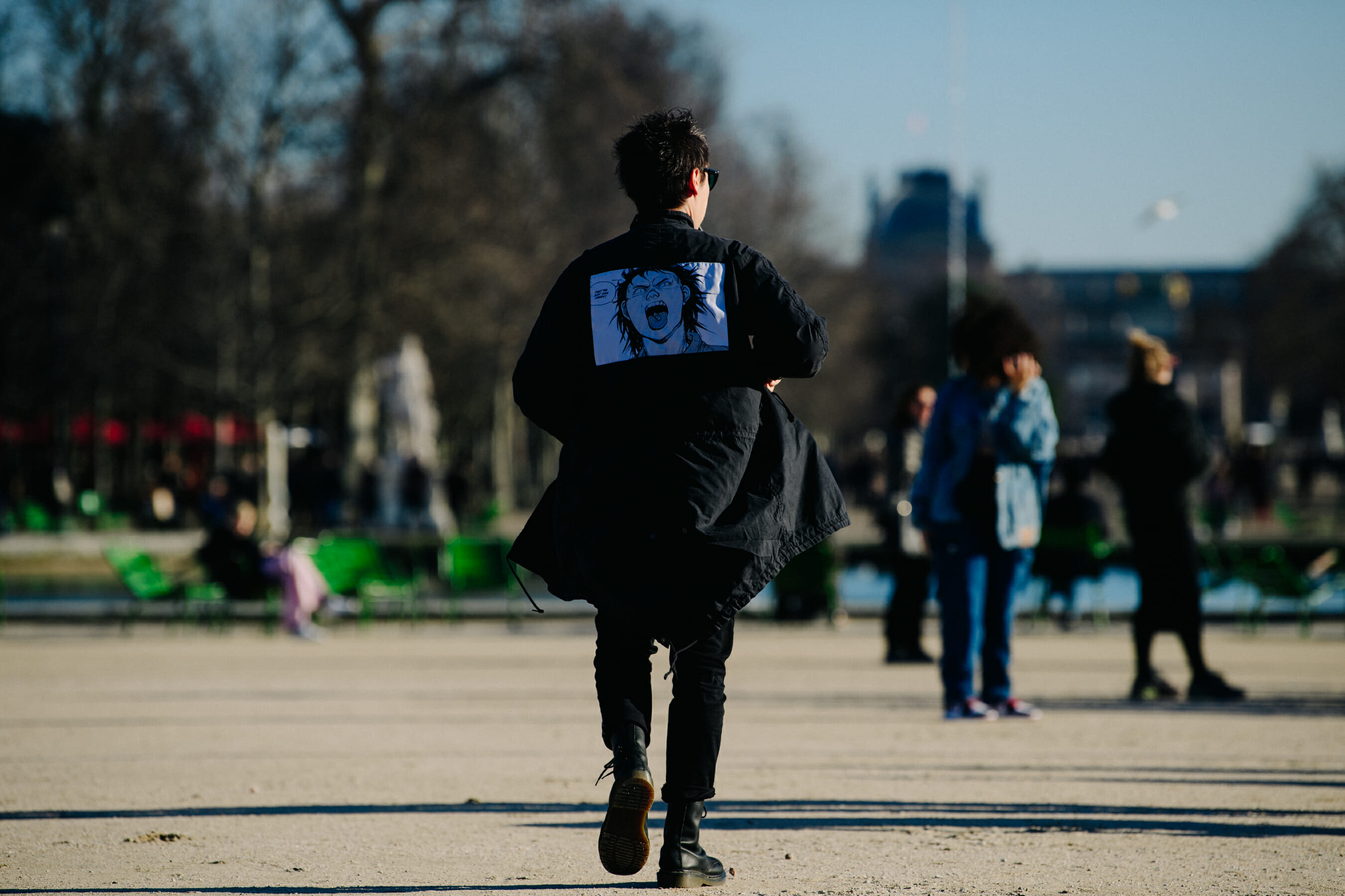 Man wearing anime jacket