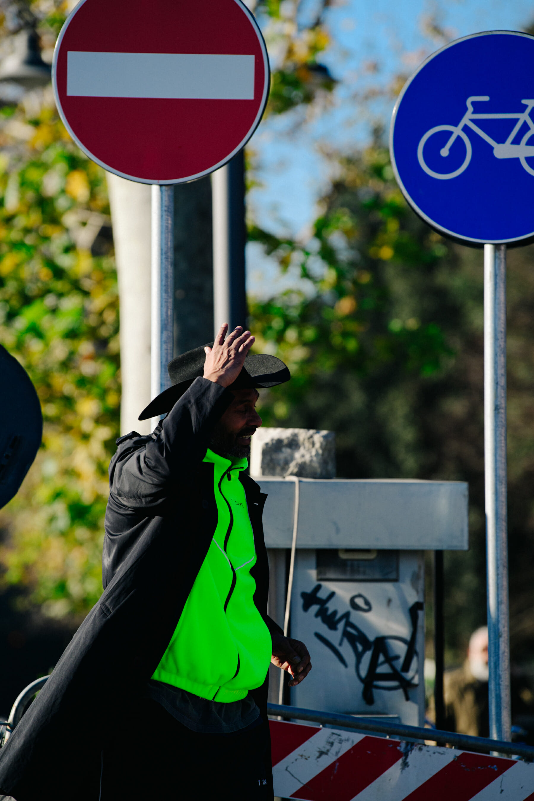 Danish man wearing bright green