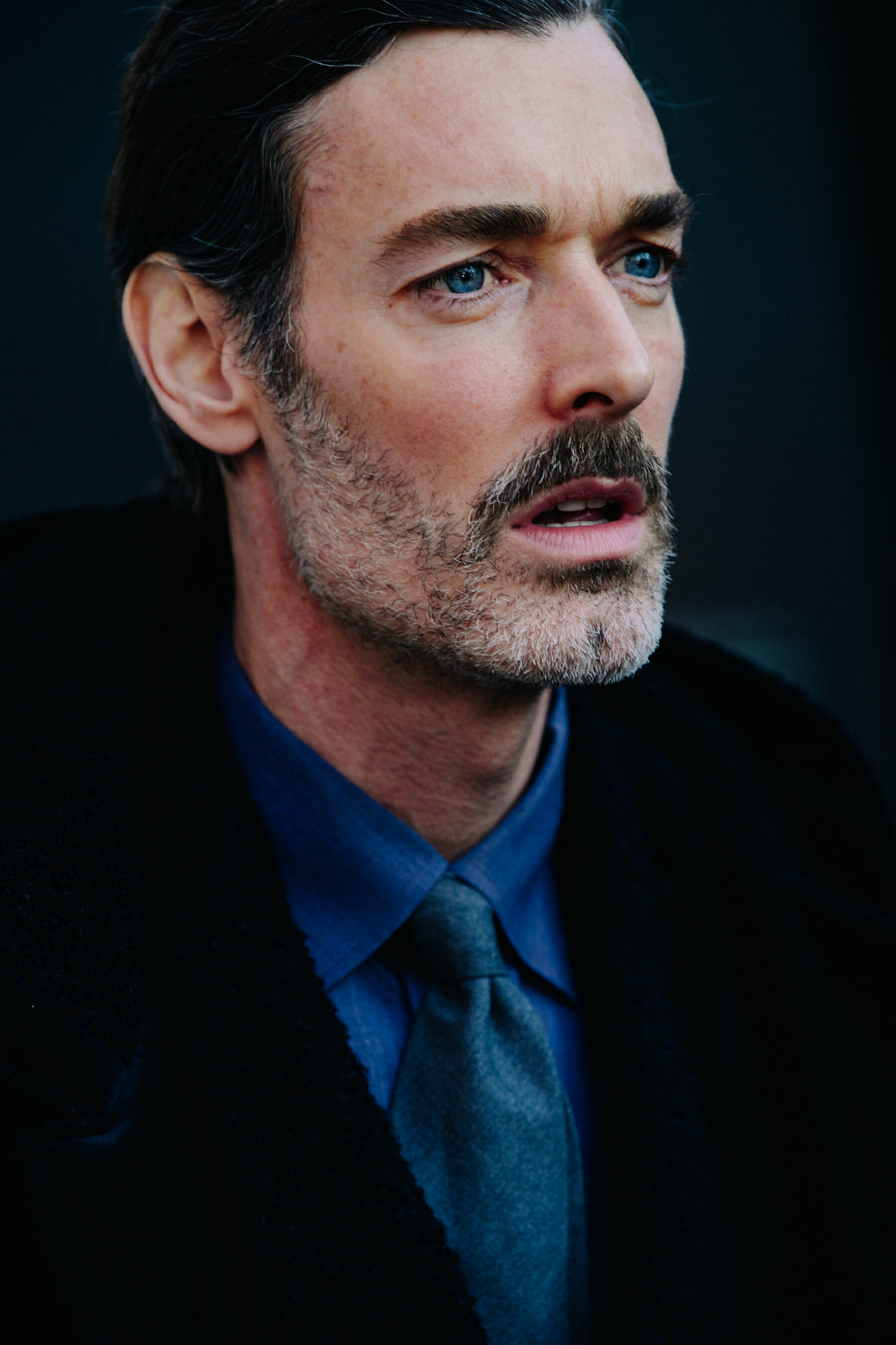 Model with blue eyes