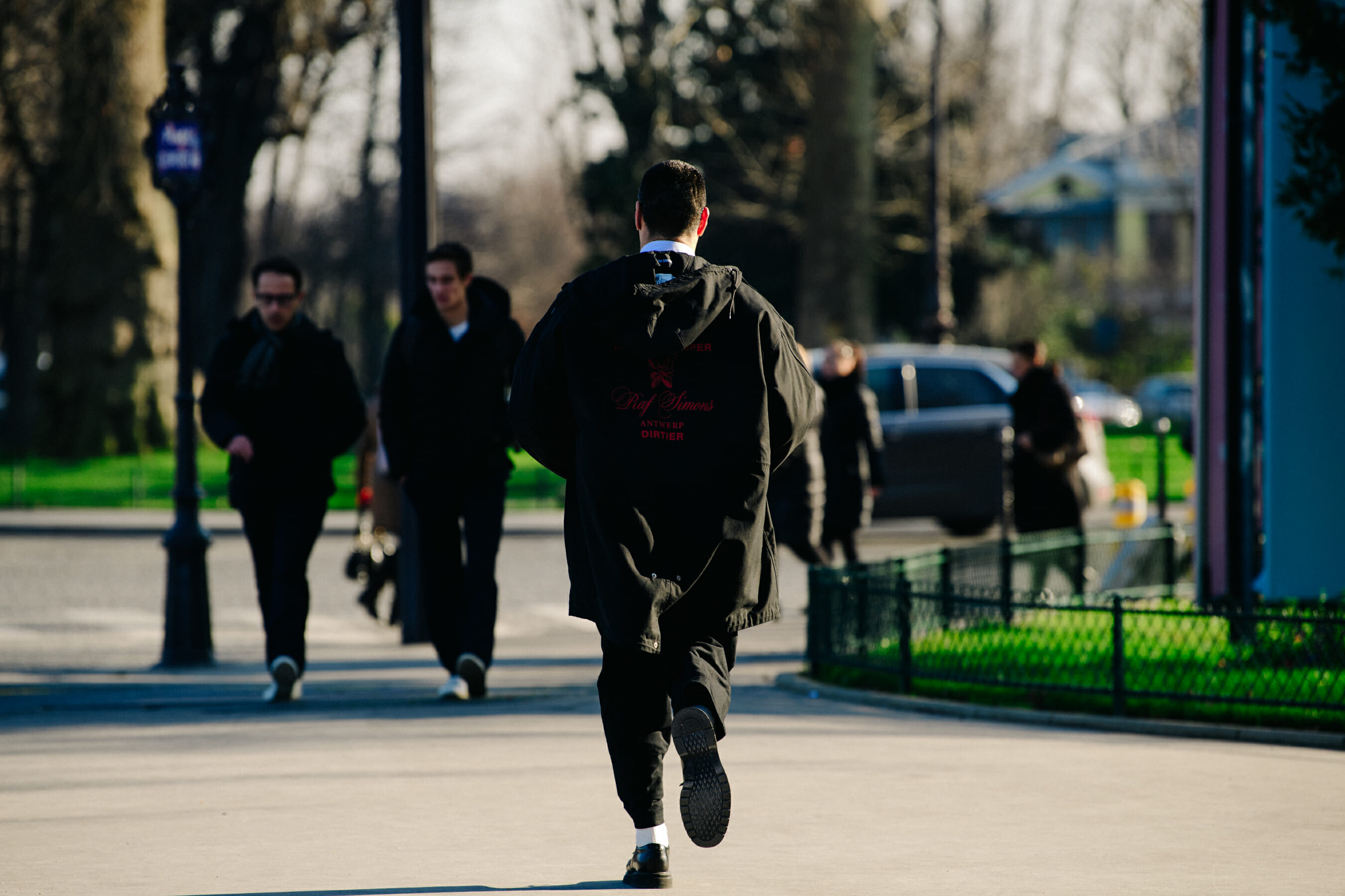 Man wearing Raf Simons
