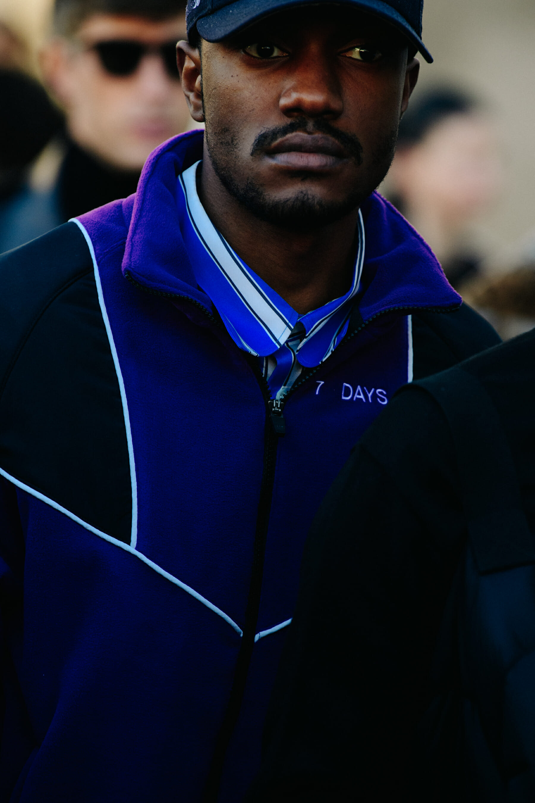 Man wearing 7 Days fleece