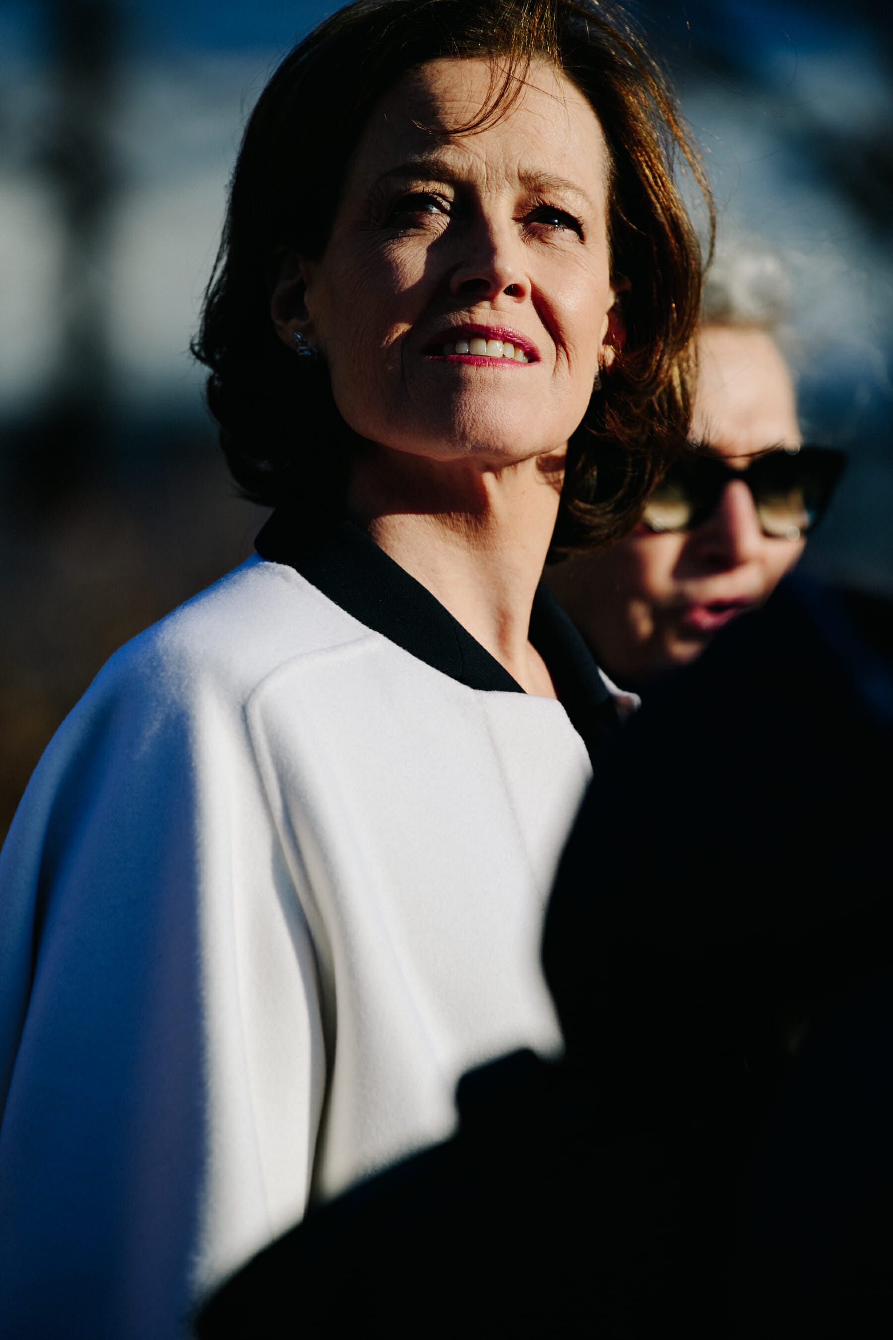 Actress wearing white
