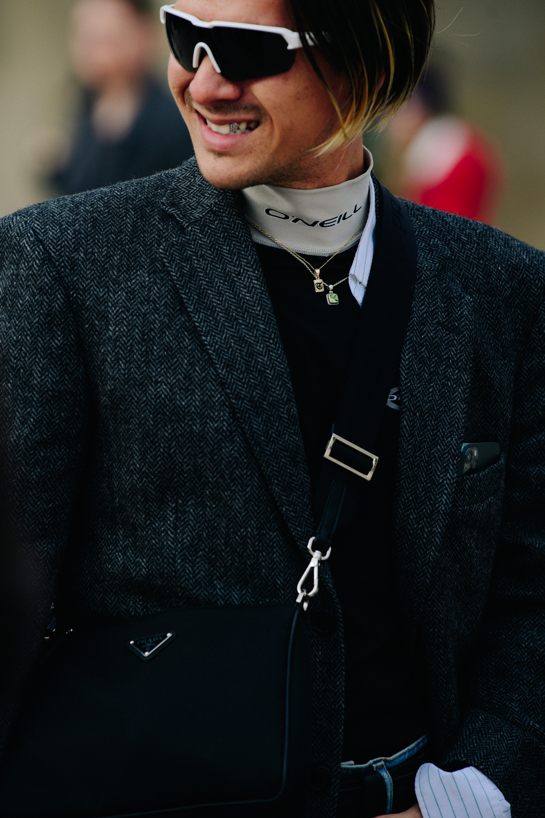 Man wearing O'Neill shirt