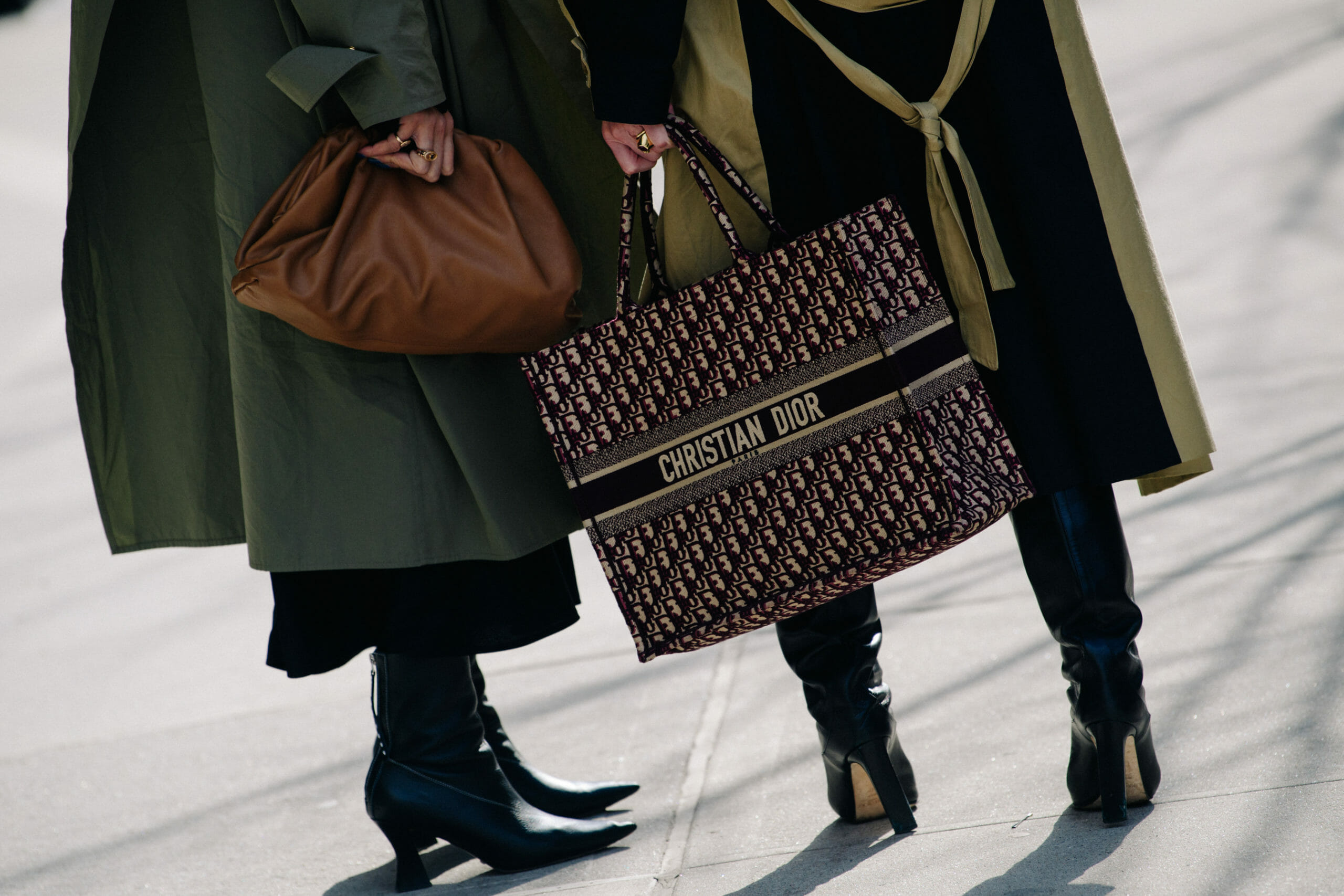 Woman carrying Christian Dior bag
