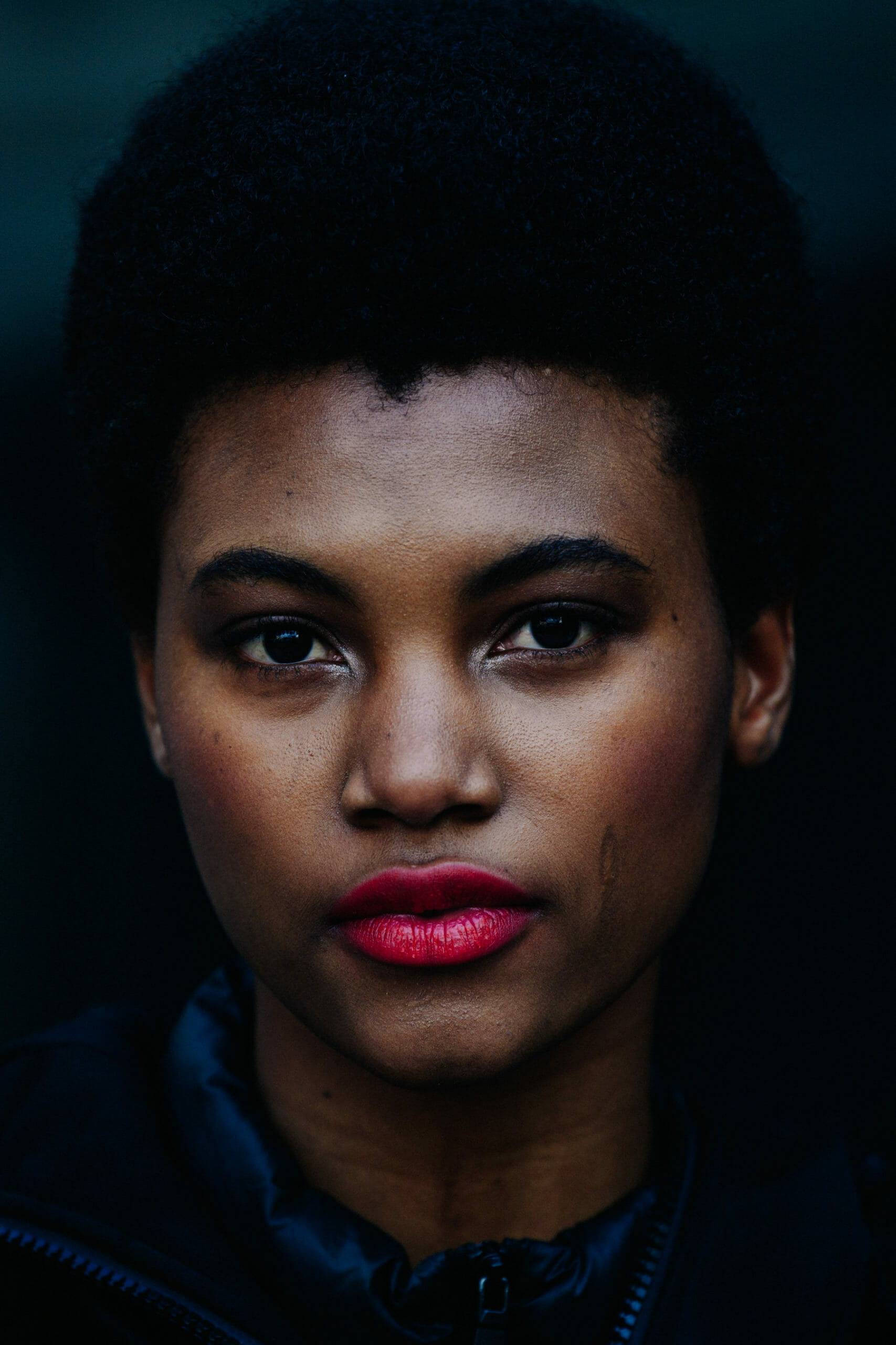 Model with afro hair