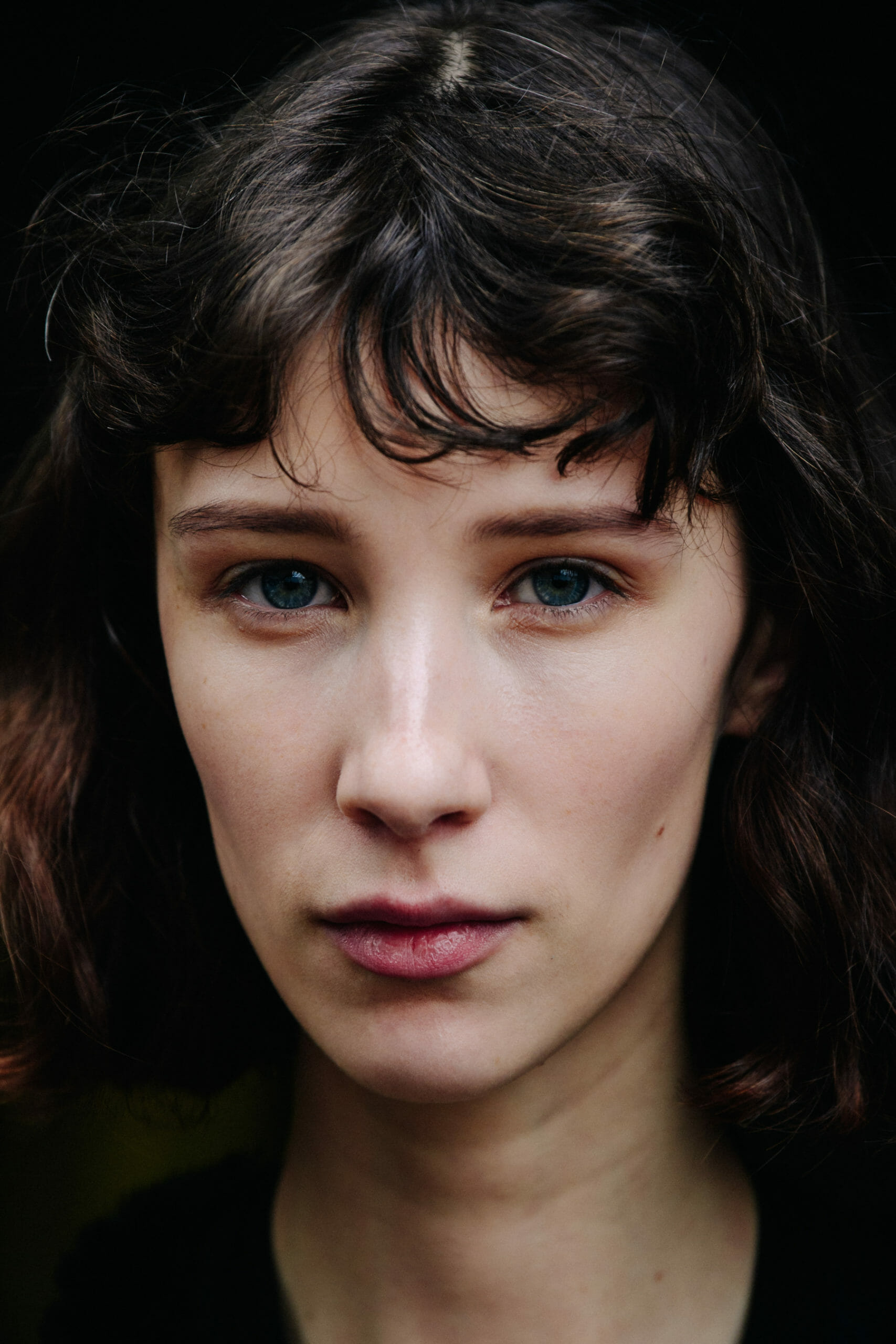 Model with blue eyes