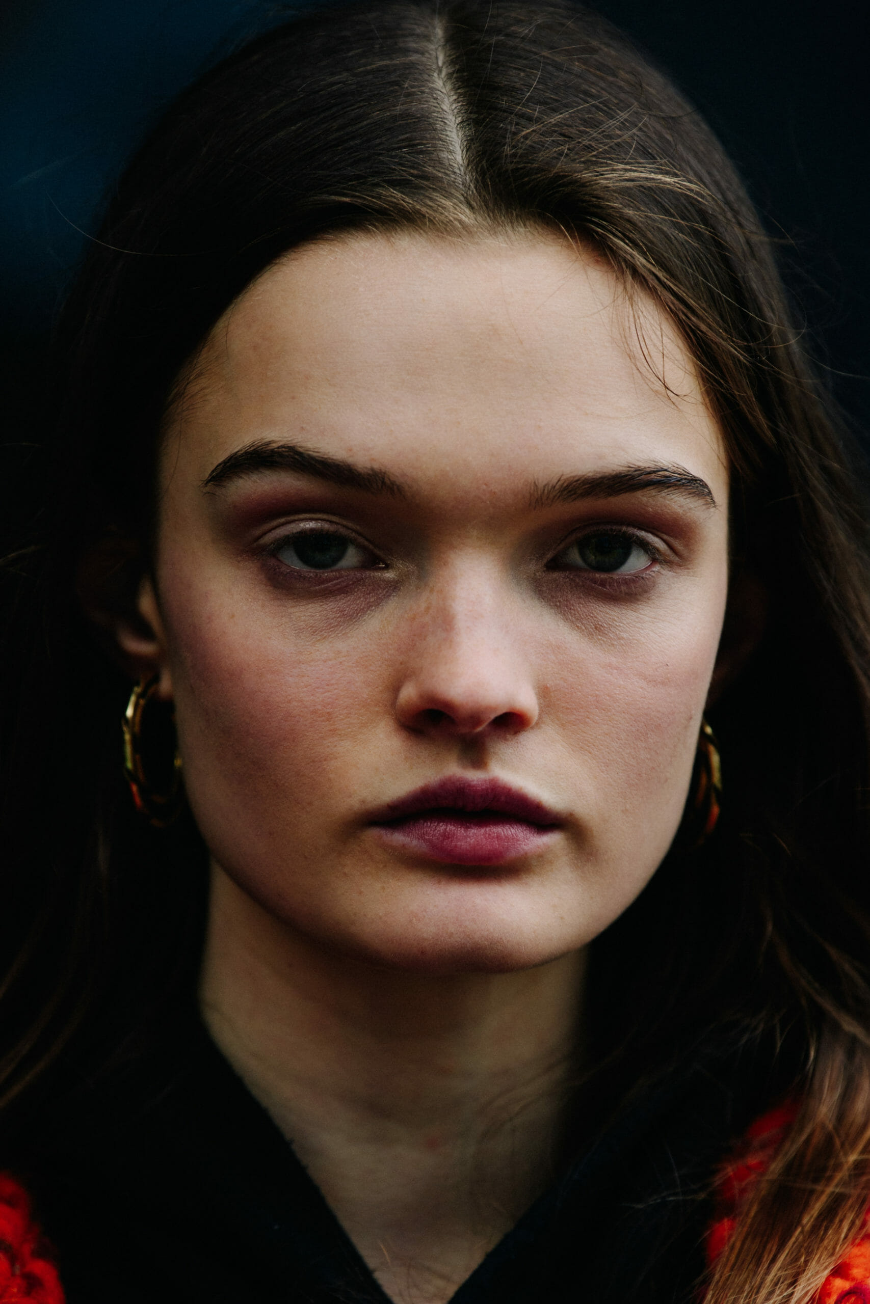 Model with green eyes