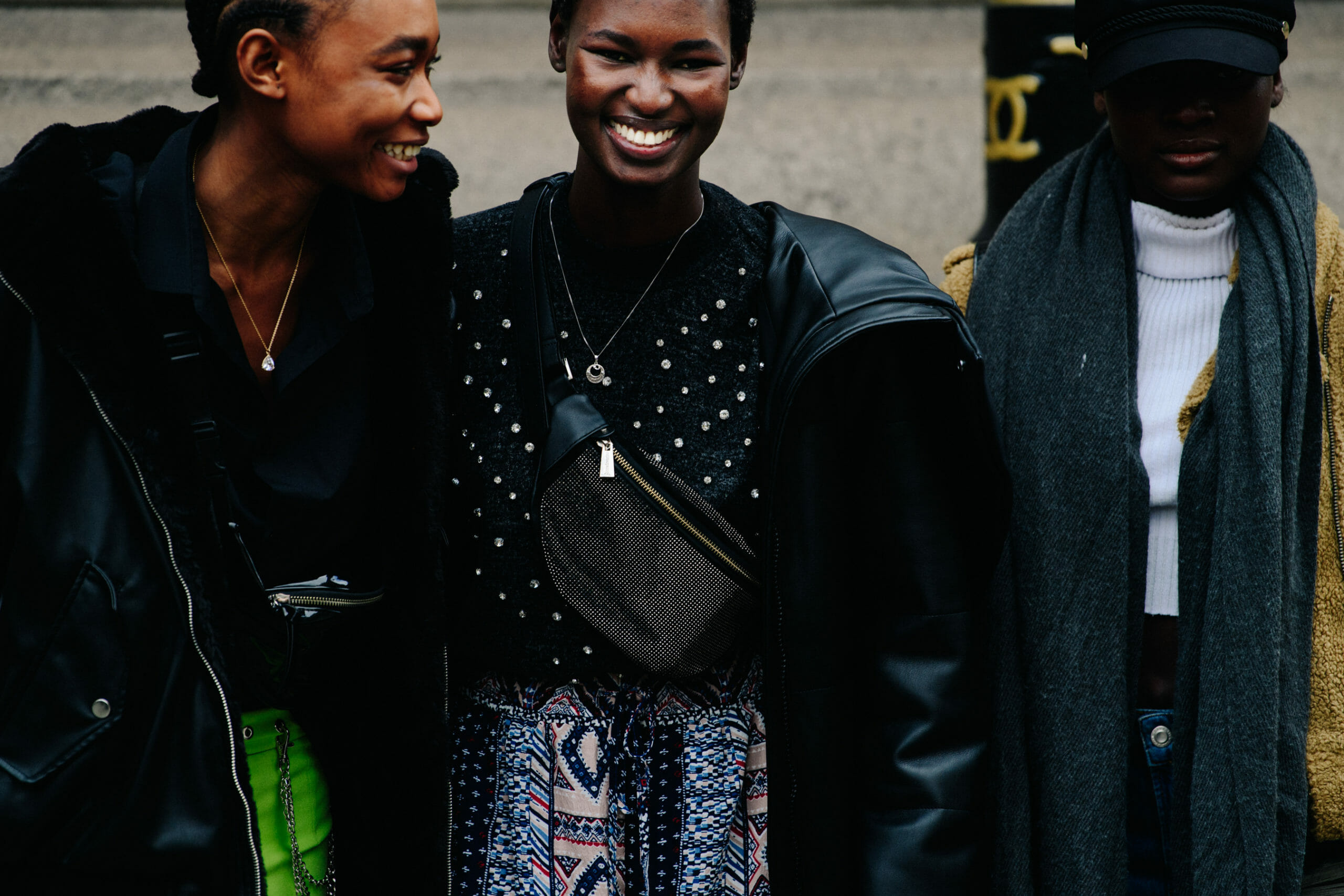 Models wearing black