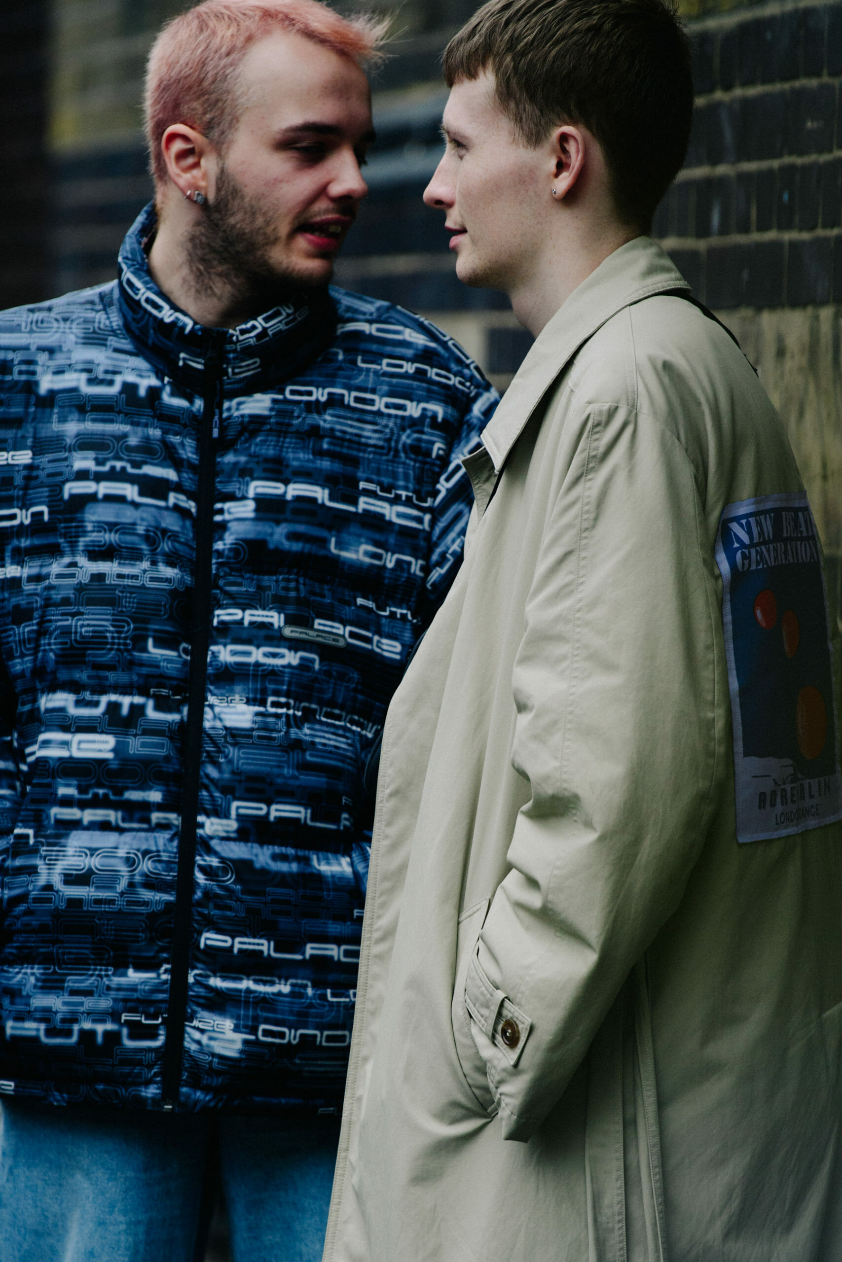 Men wearing light coats