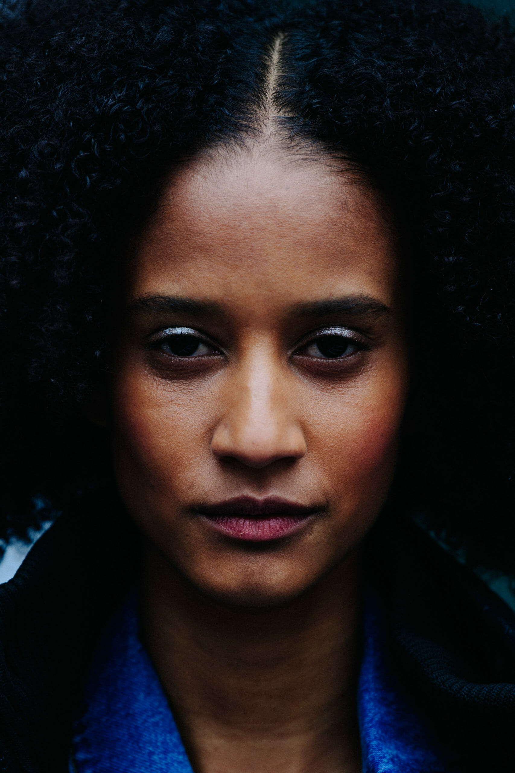 Model with afro hair