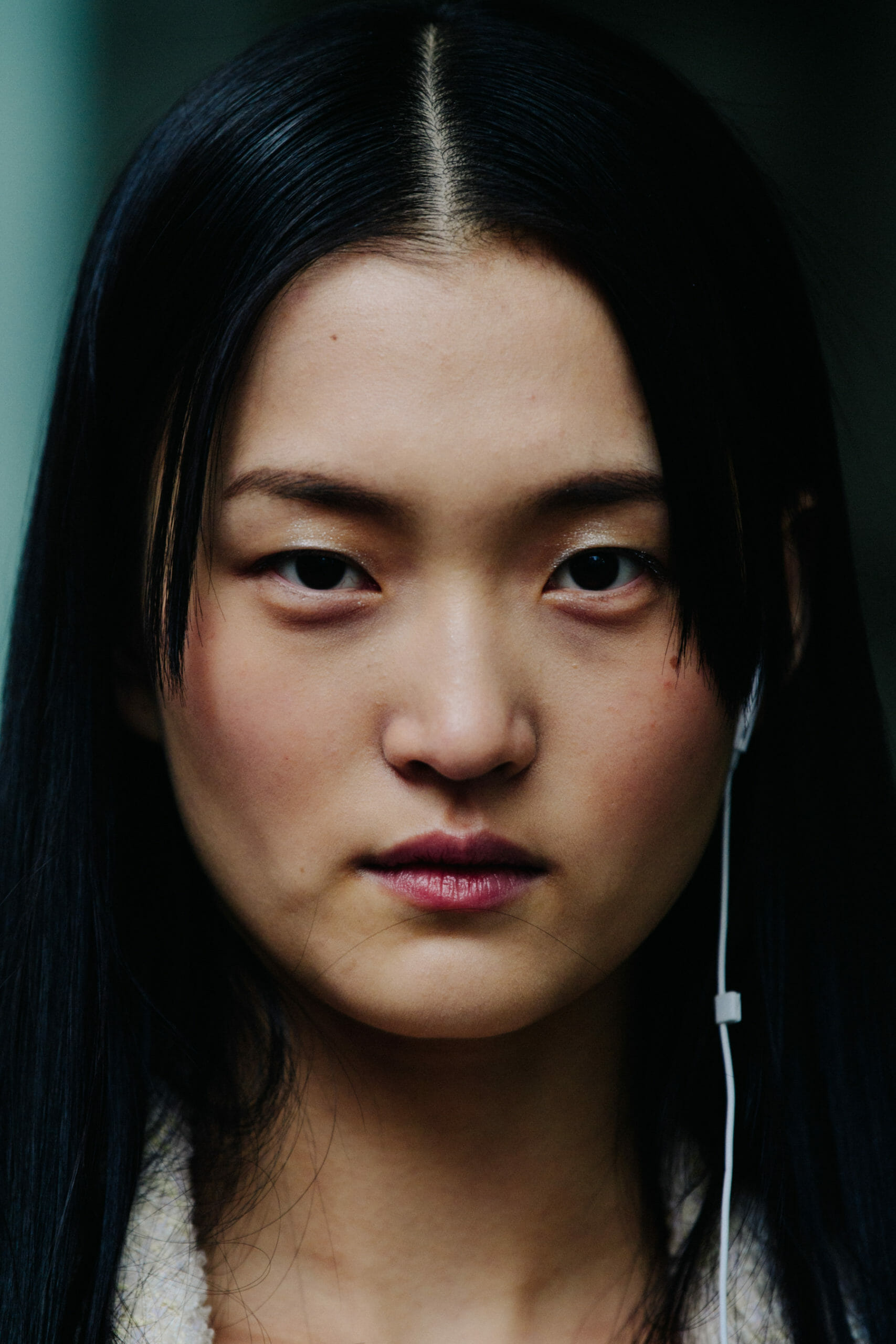 Model with dark eyes