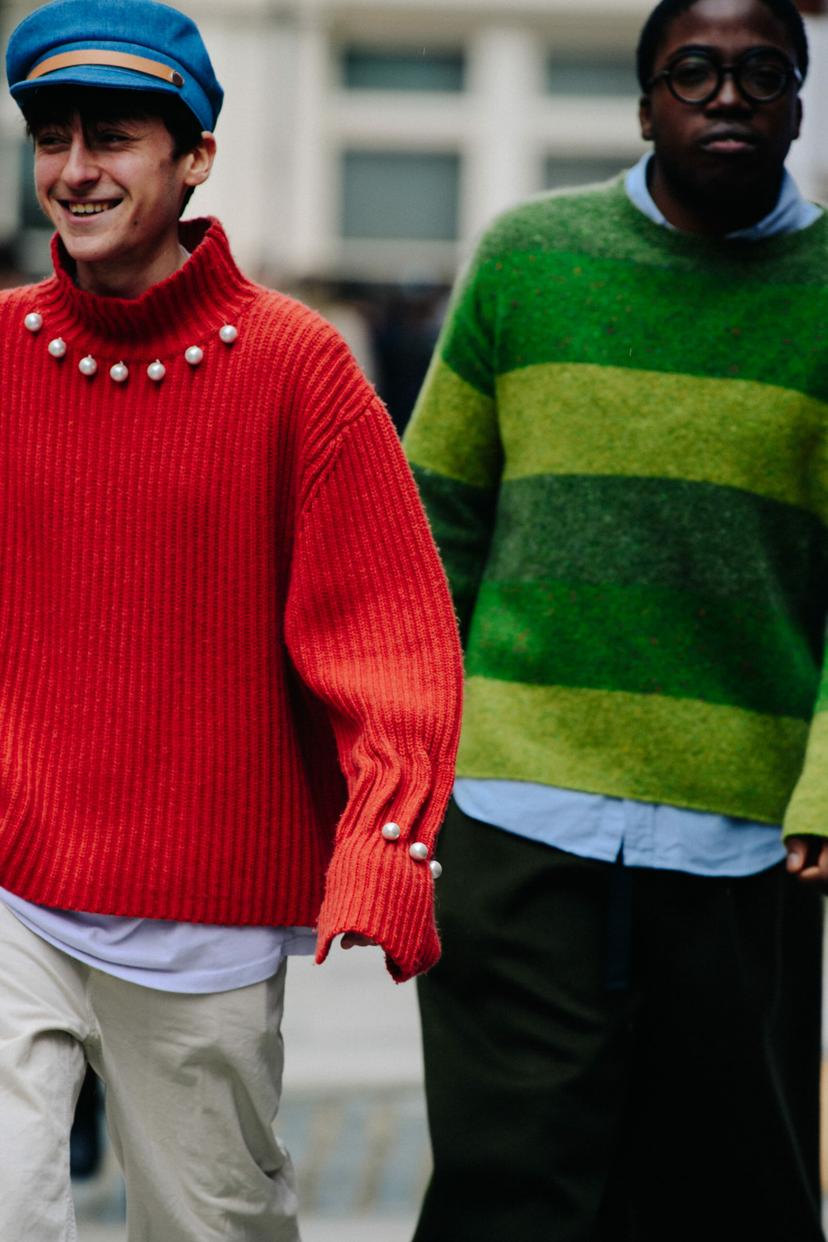 Men wearing colourful wool