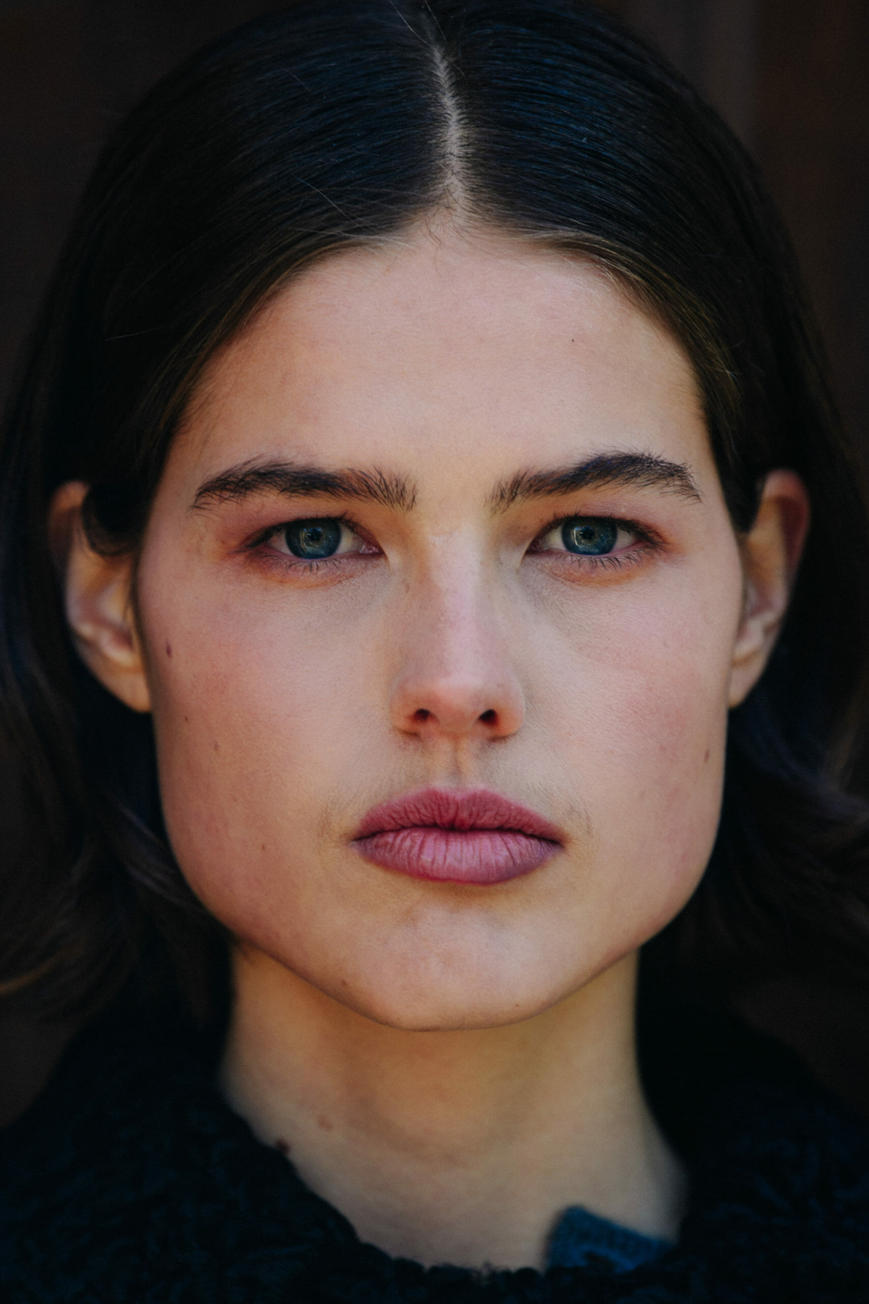 Model with blue eyes