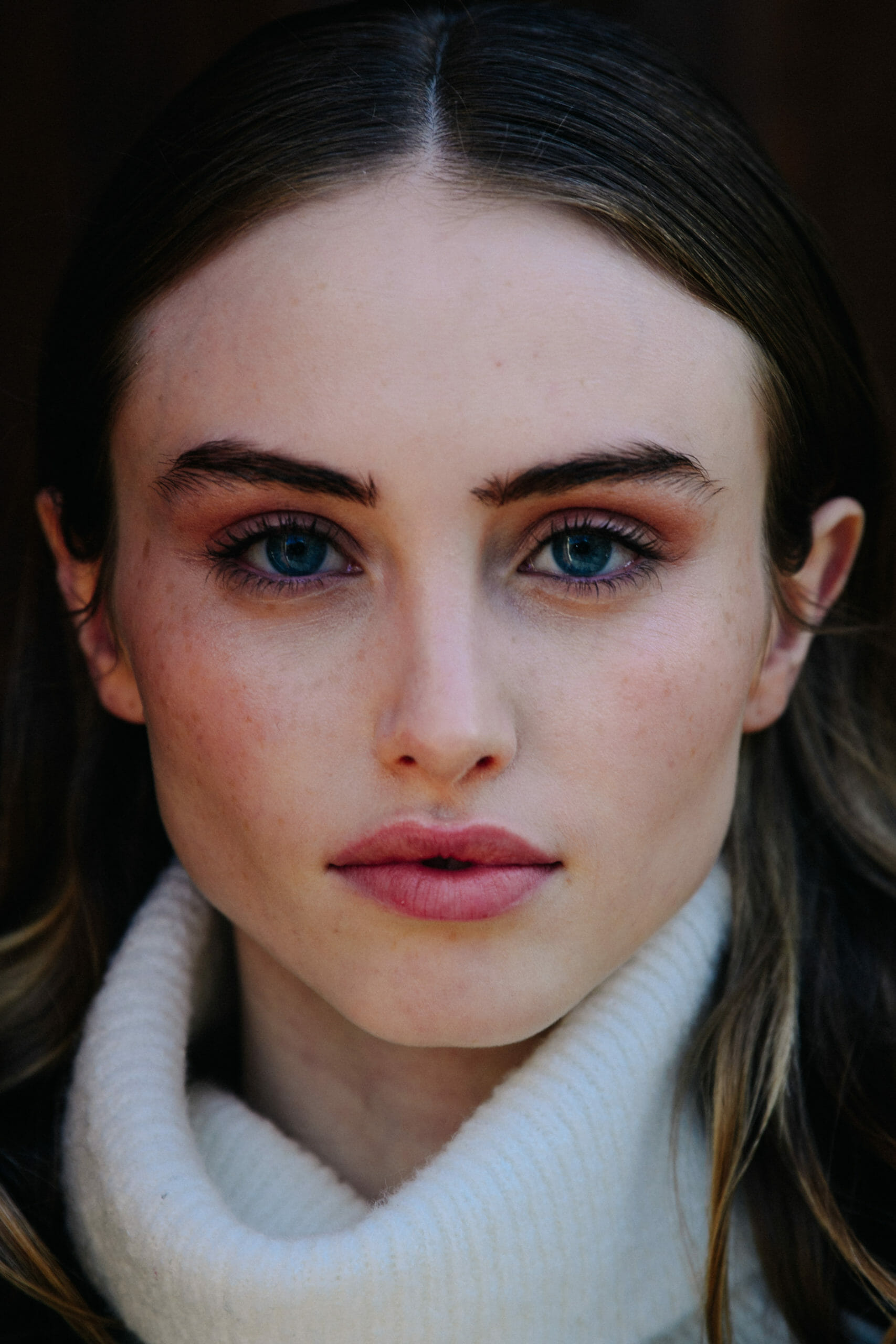 Model with blue eyes