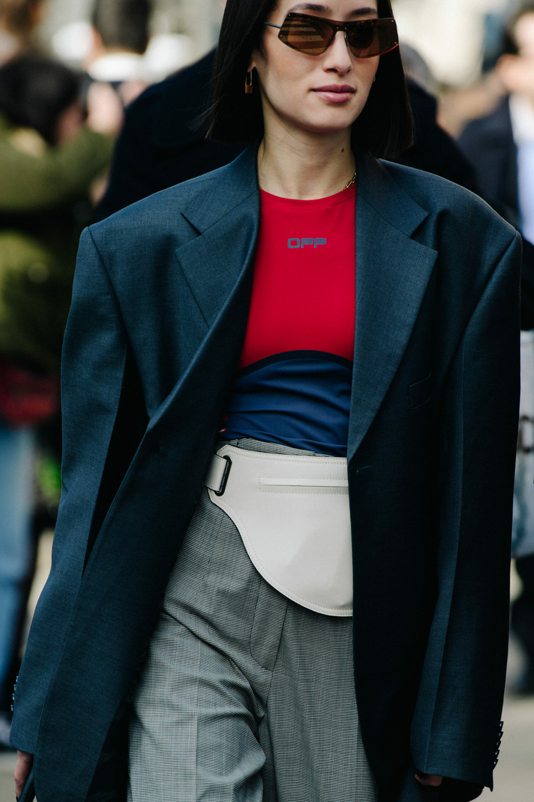 Woman wearing Off-White