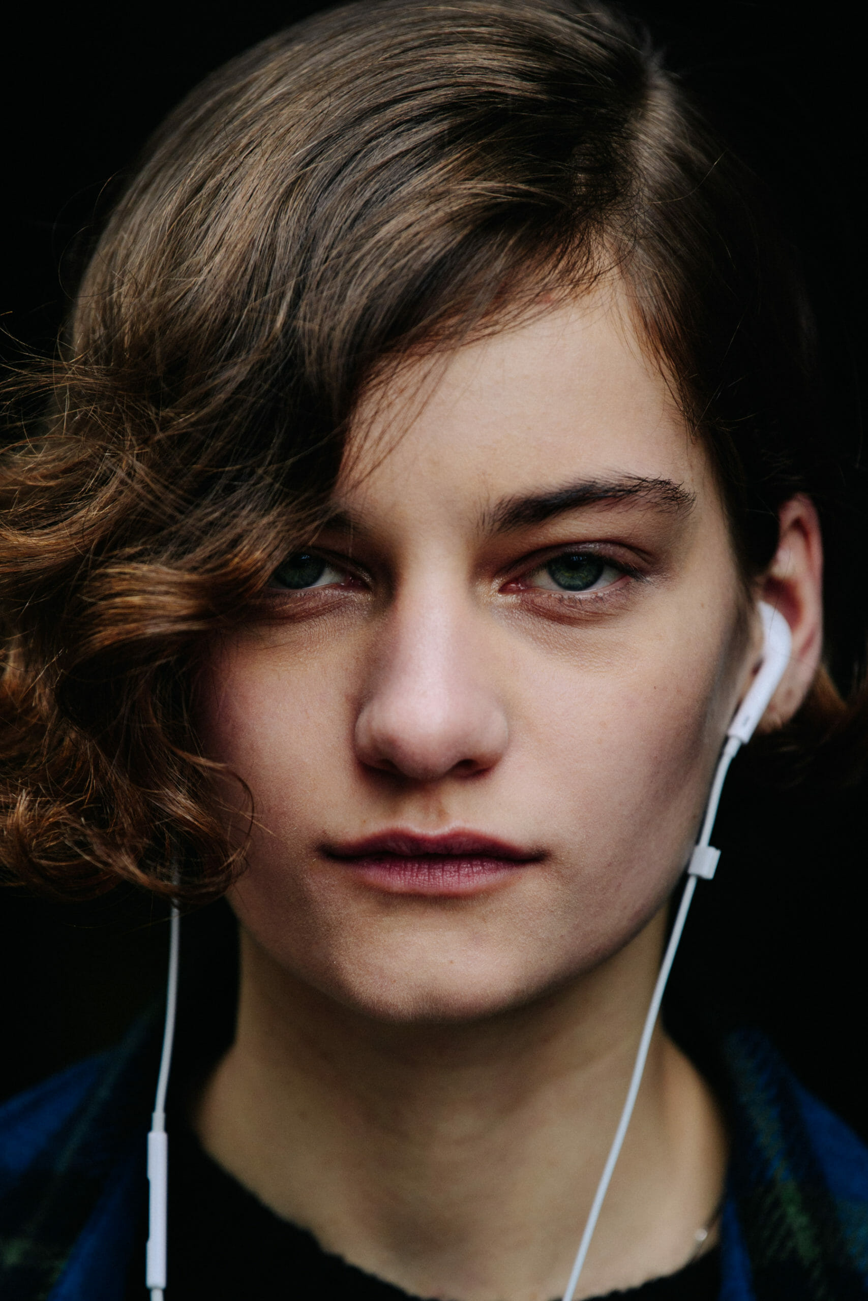 Russian model with green eyes