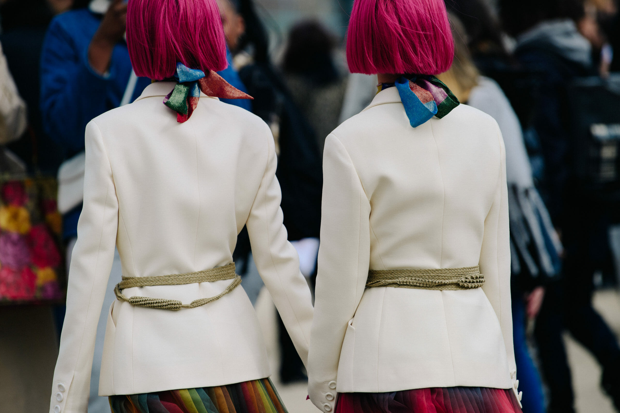 Twins wearing Christian Dior