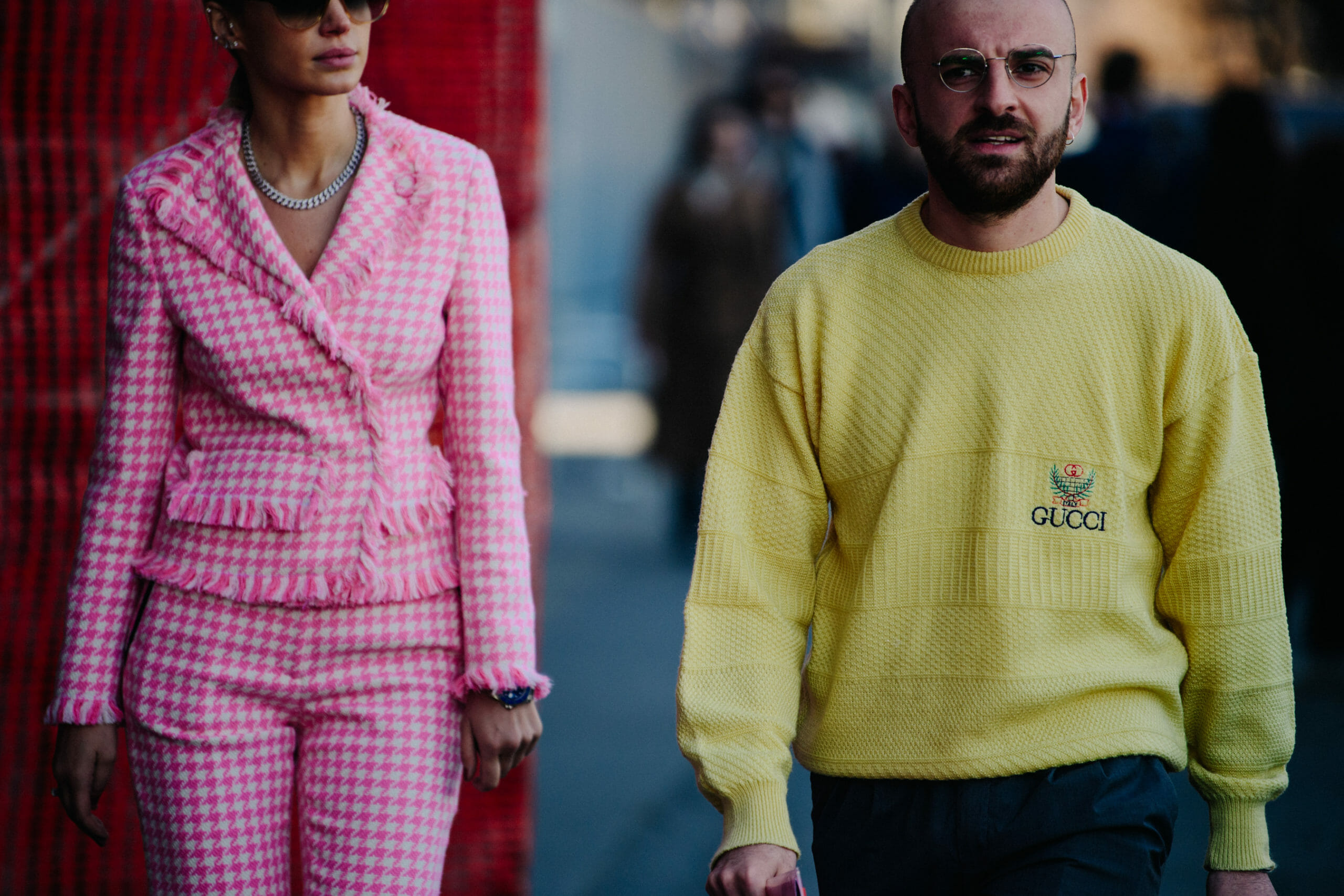 Man wearing Gucci jumper