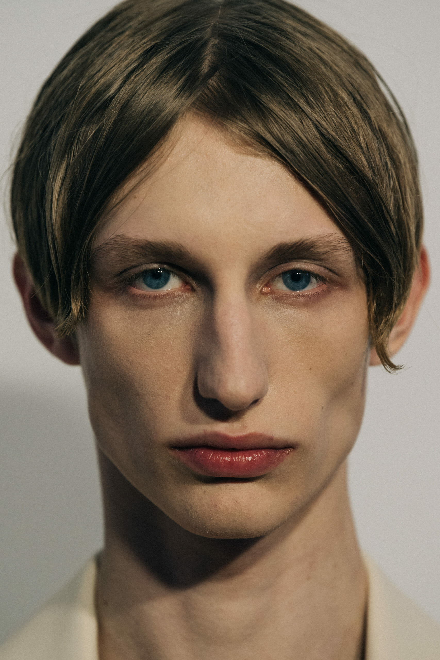 Model wearing white Acne outfit