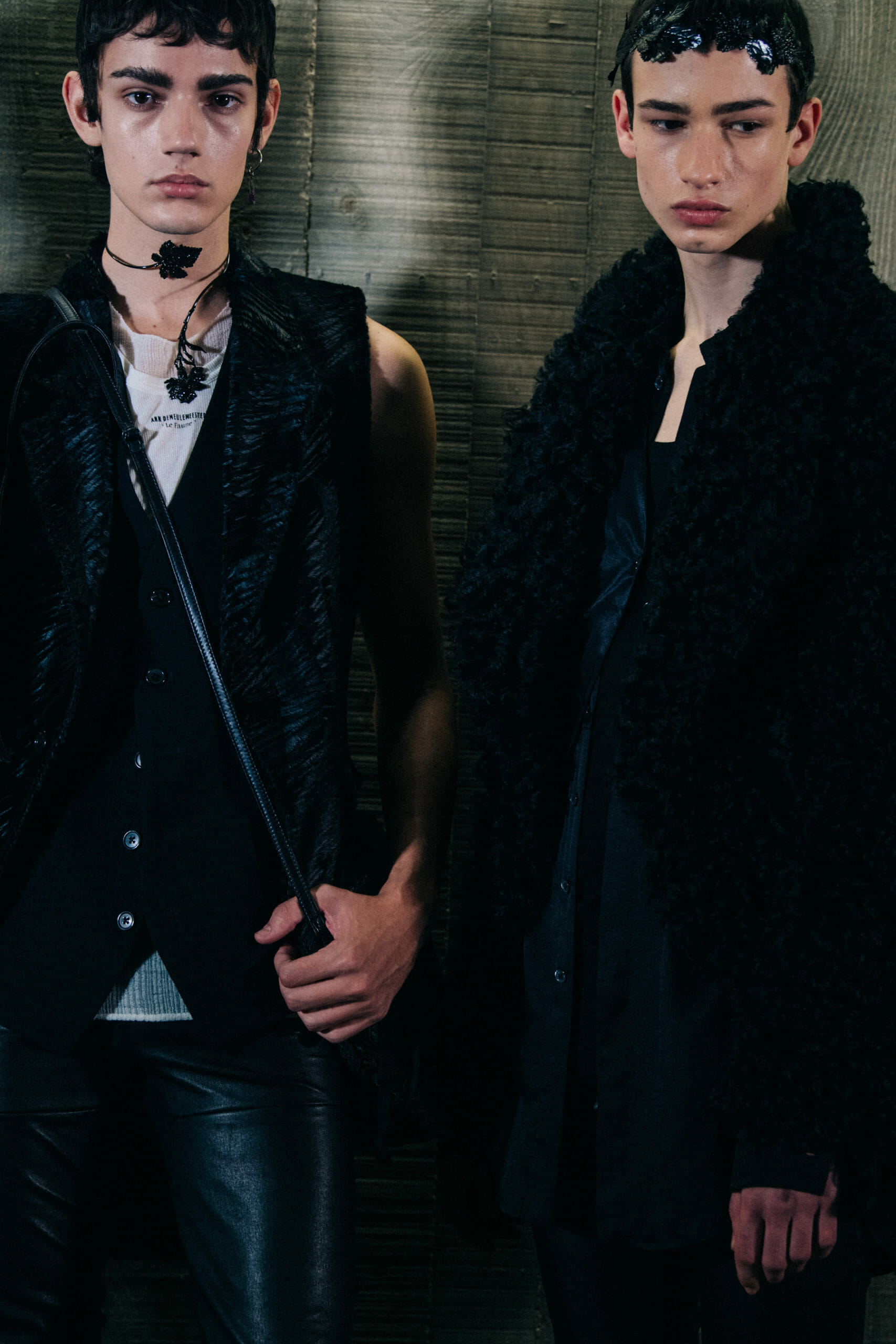 Model wearing black outfit at Ann Demeulemeester