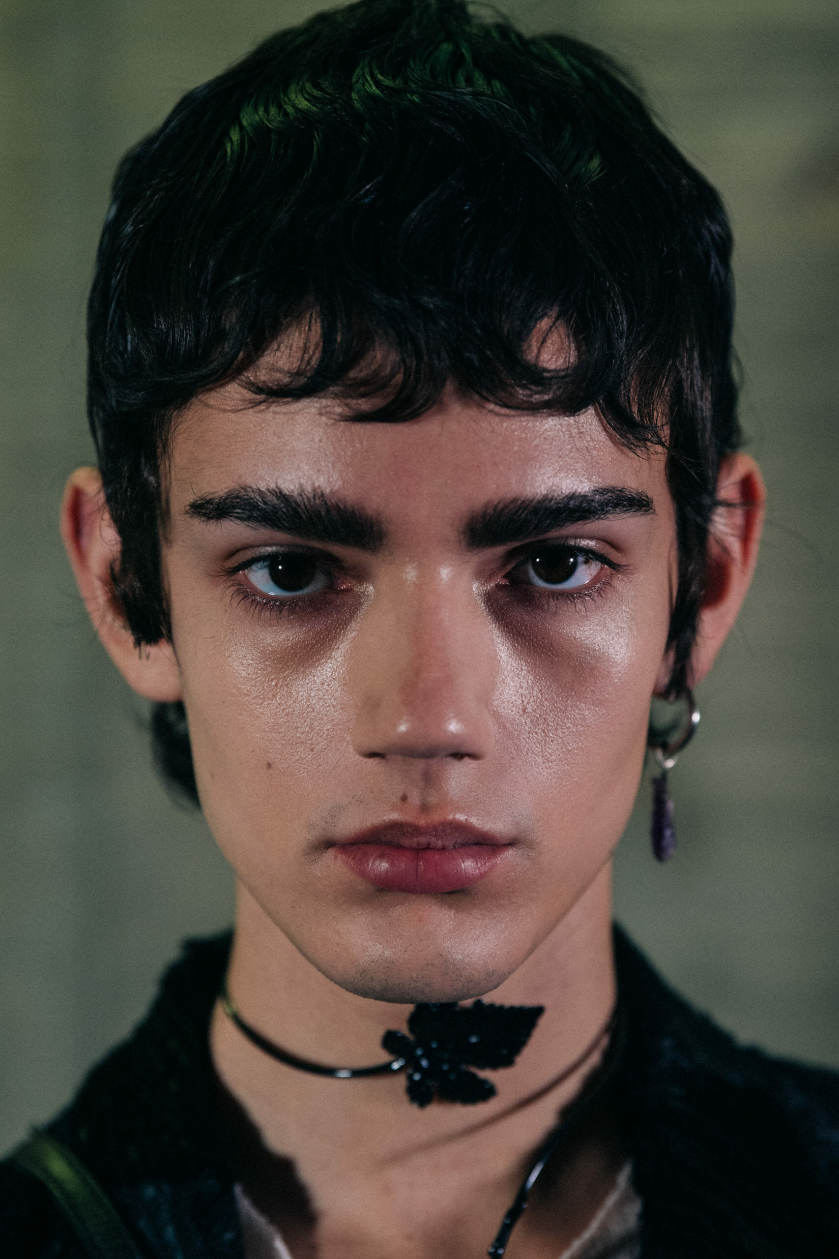 Model wearing black outfit at Ann Demeulemeester