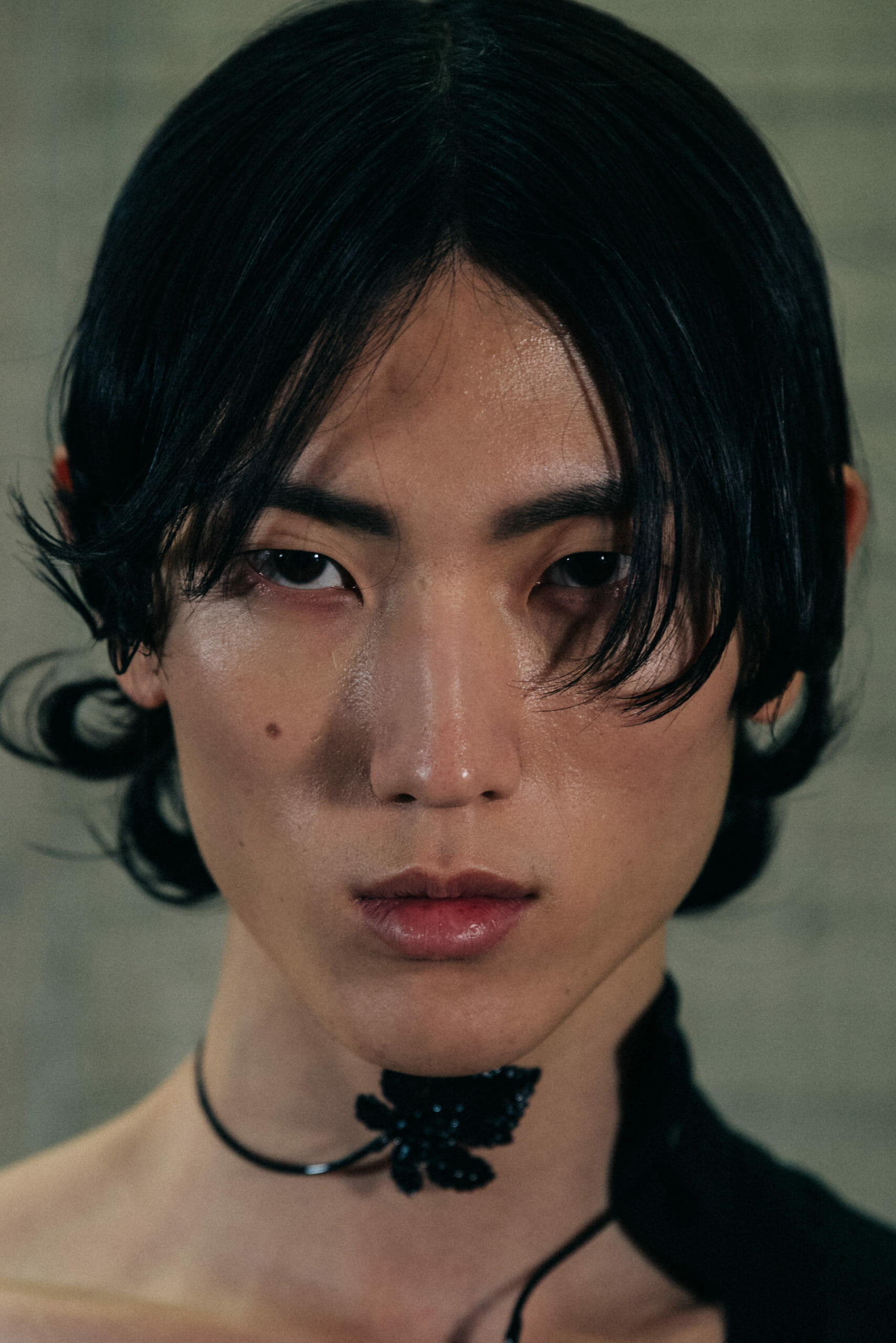 Model wearing black outfit at Ann Demeulemeester