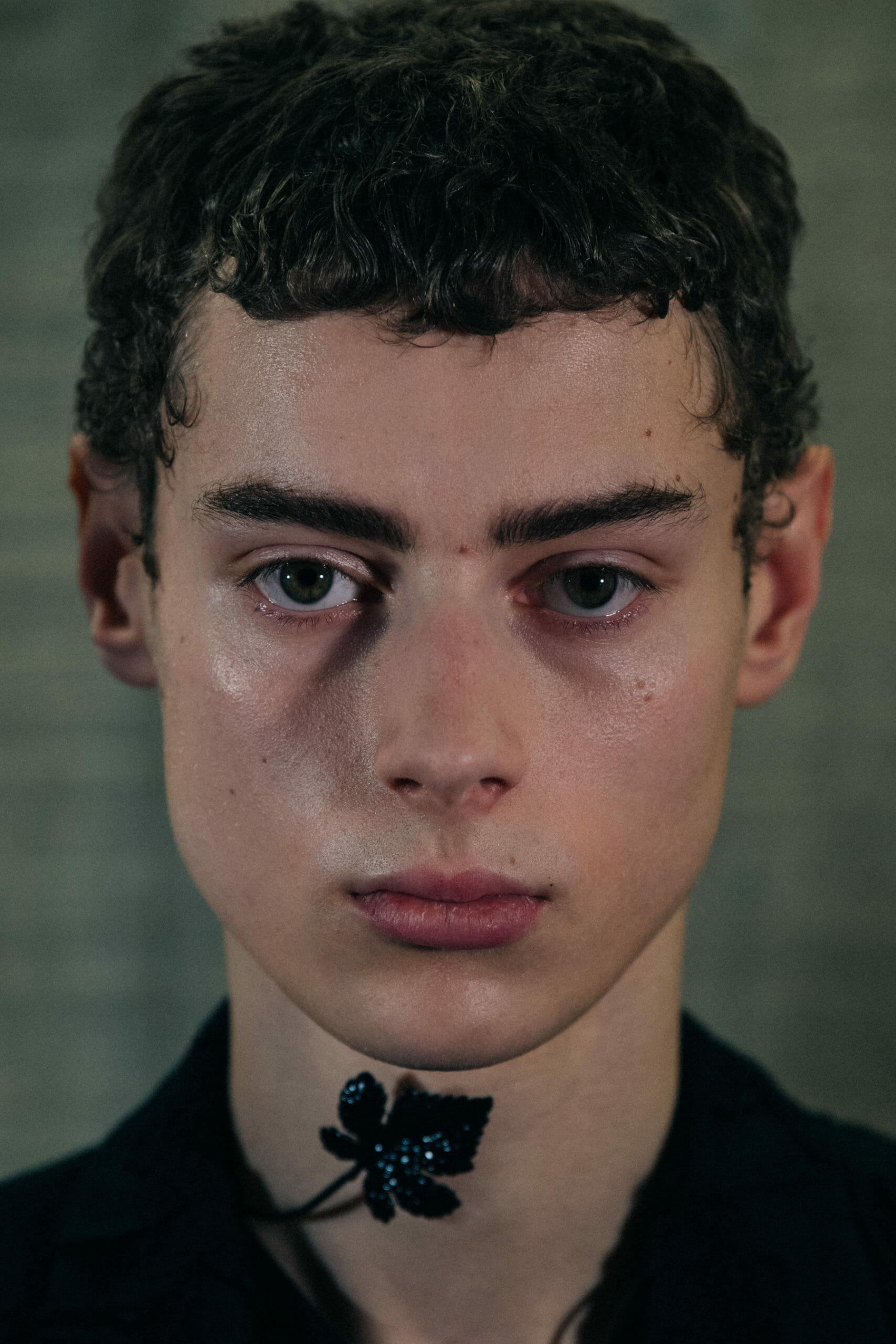 Model wearing black outfit at Ann Demeulemeester