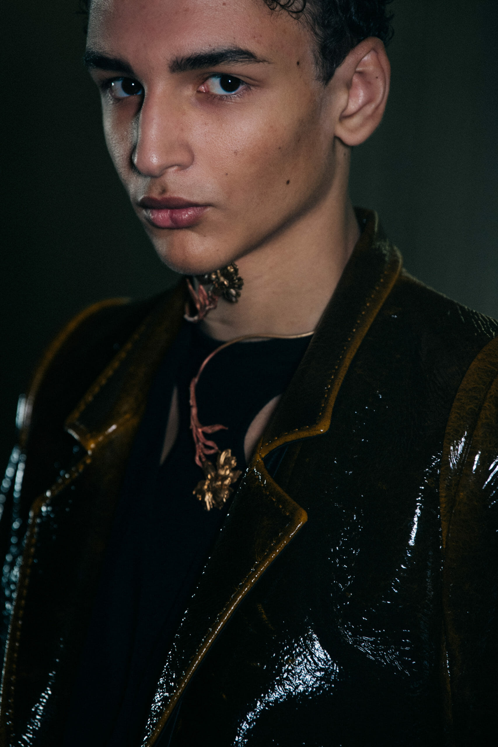 Model wearing black outfit at Ann Demeulemeester
