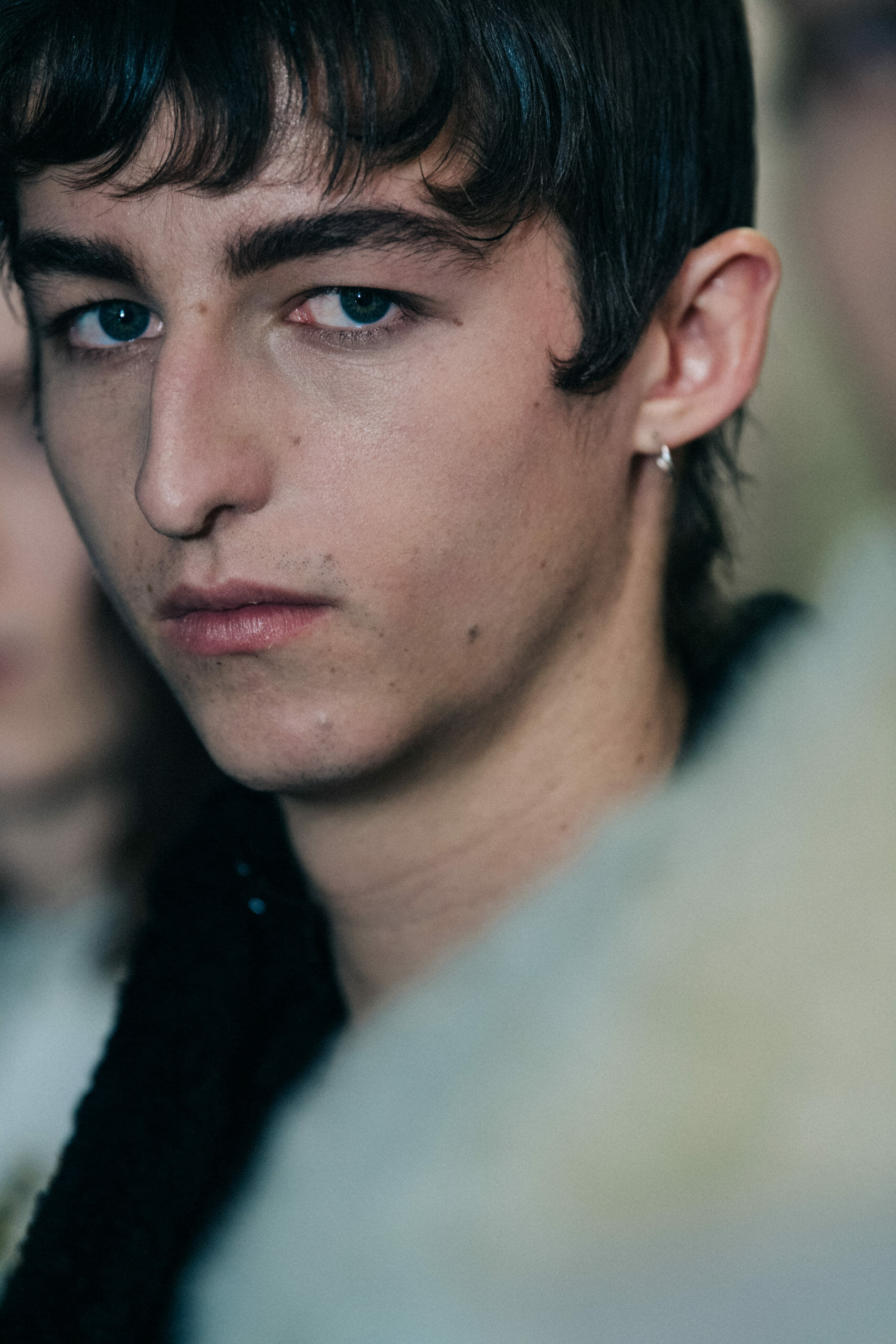 Model wearing black outfit at Ann Demeulemeester