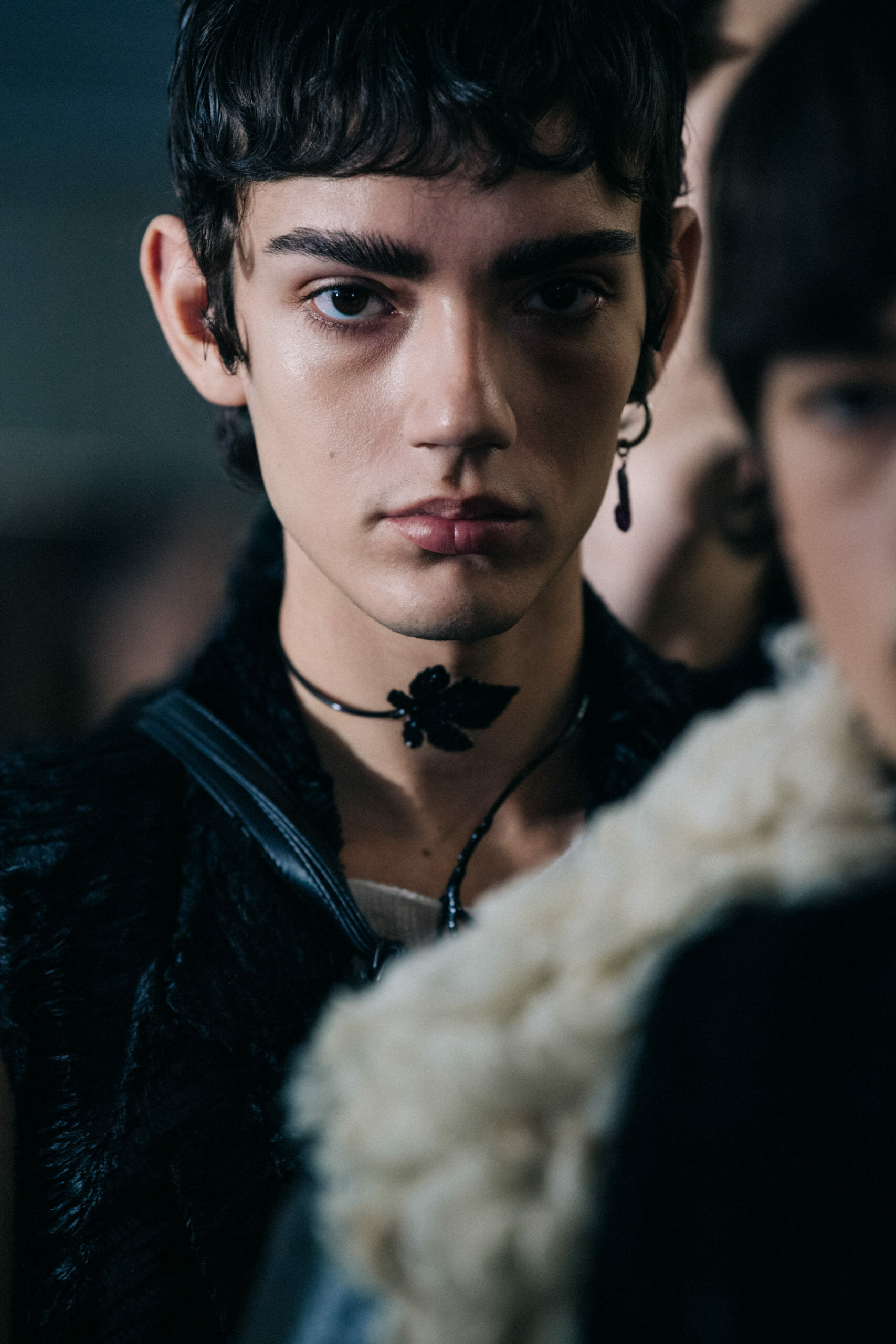 Model wearing black outfit at Ann Demeulemeester