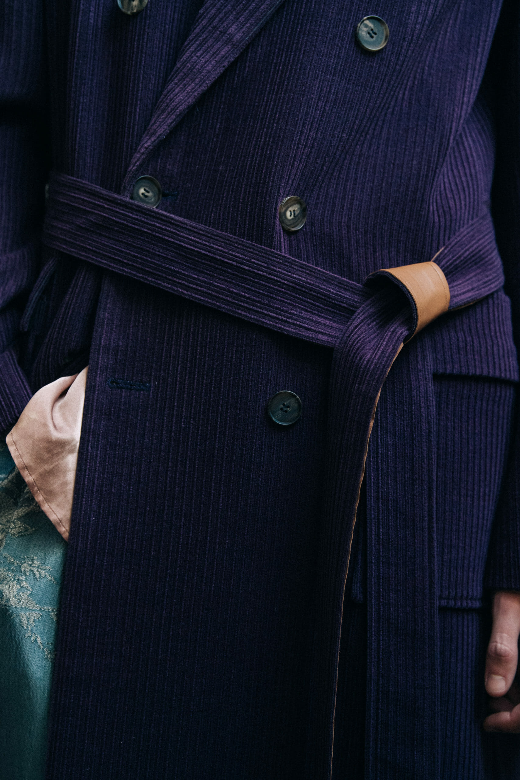 Model wearing purple at BED jw FORD