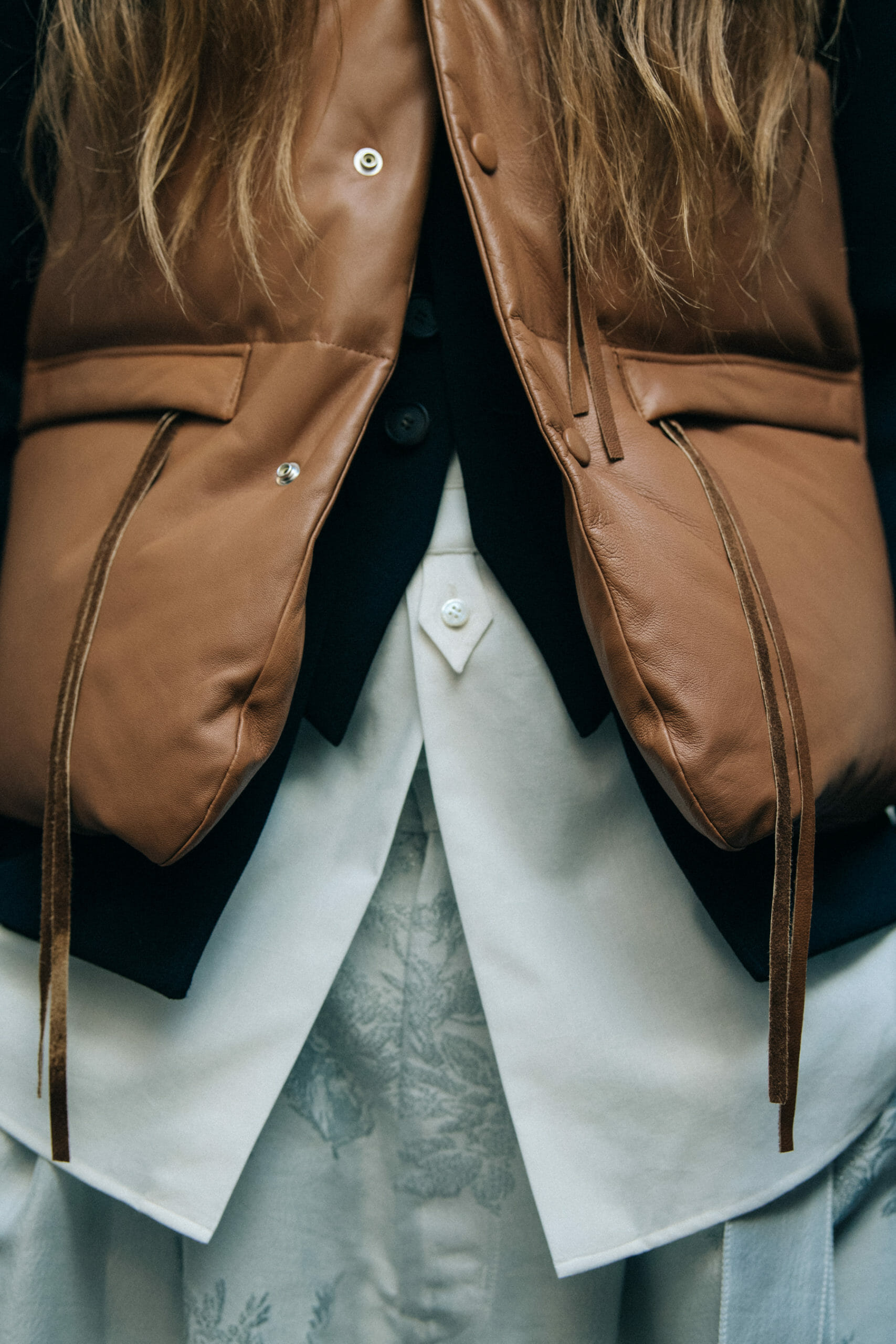 Model wearing brown at BED jw FORD