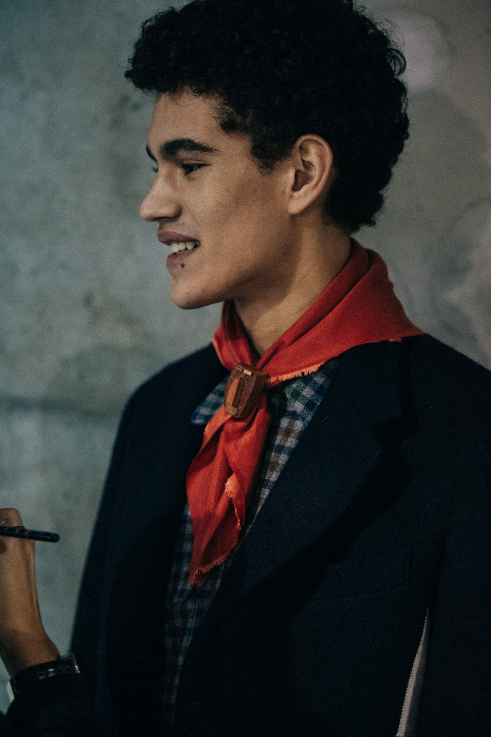 Models wearing neckerchief