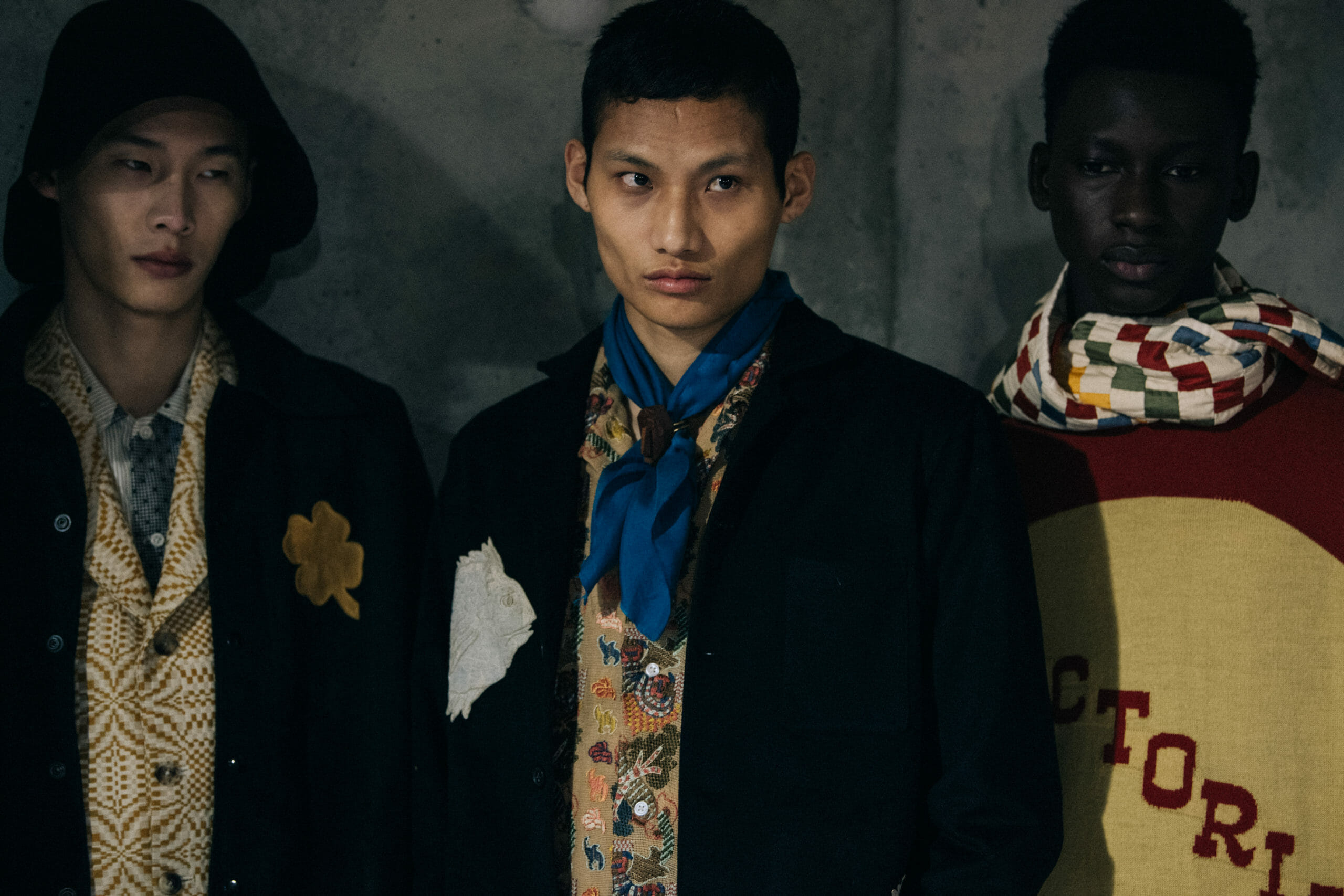 Models wearing neckerchief