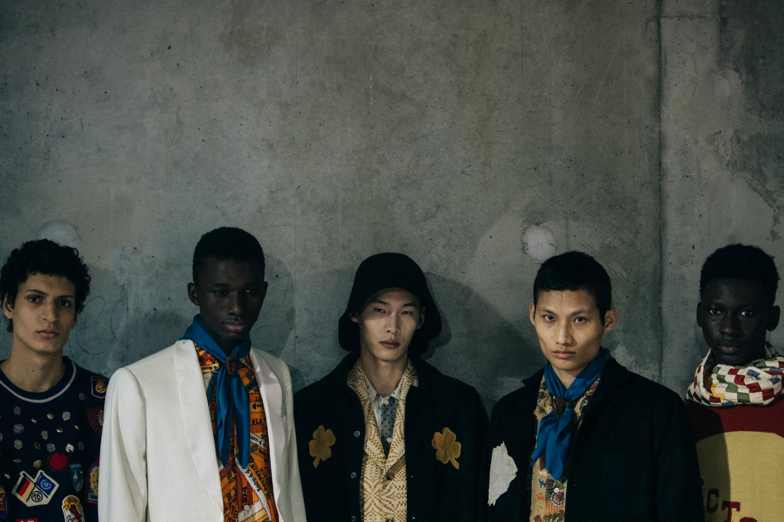 Models wearing neckerchief