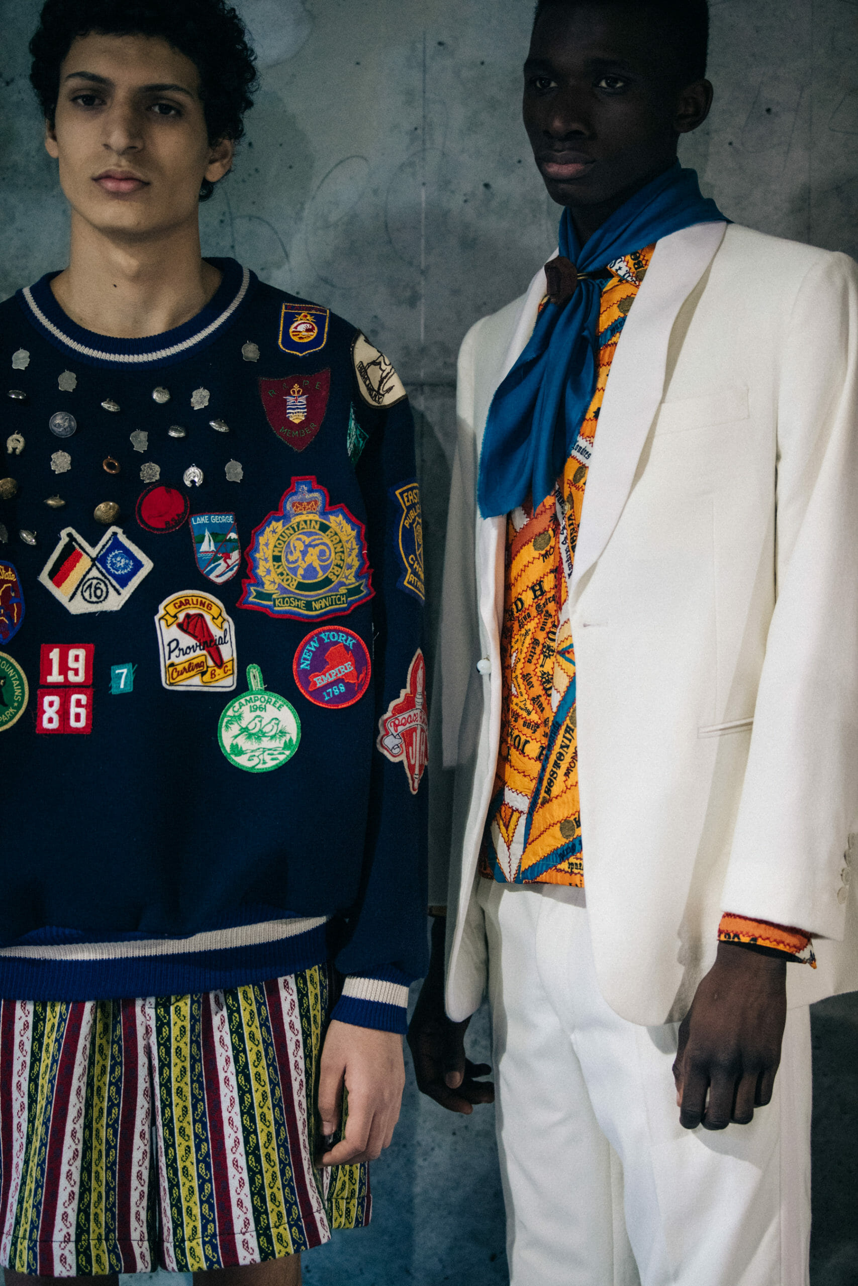 Models wearing neckerchief