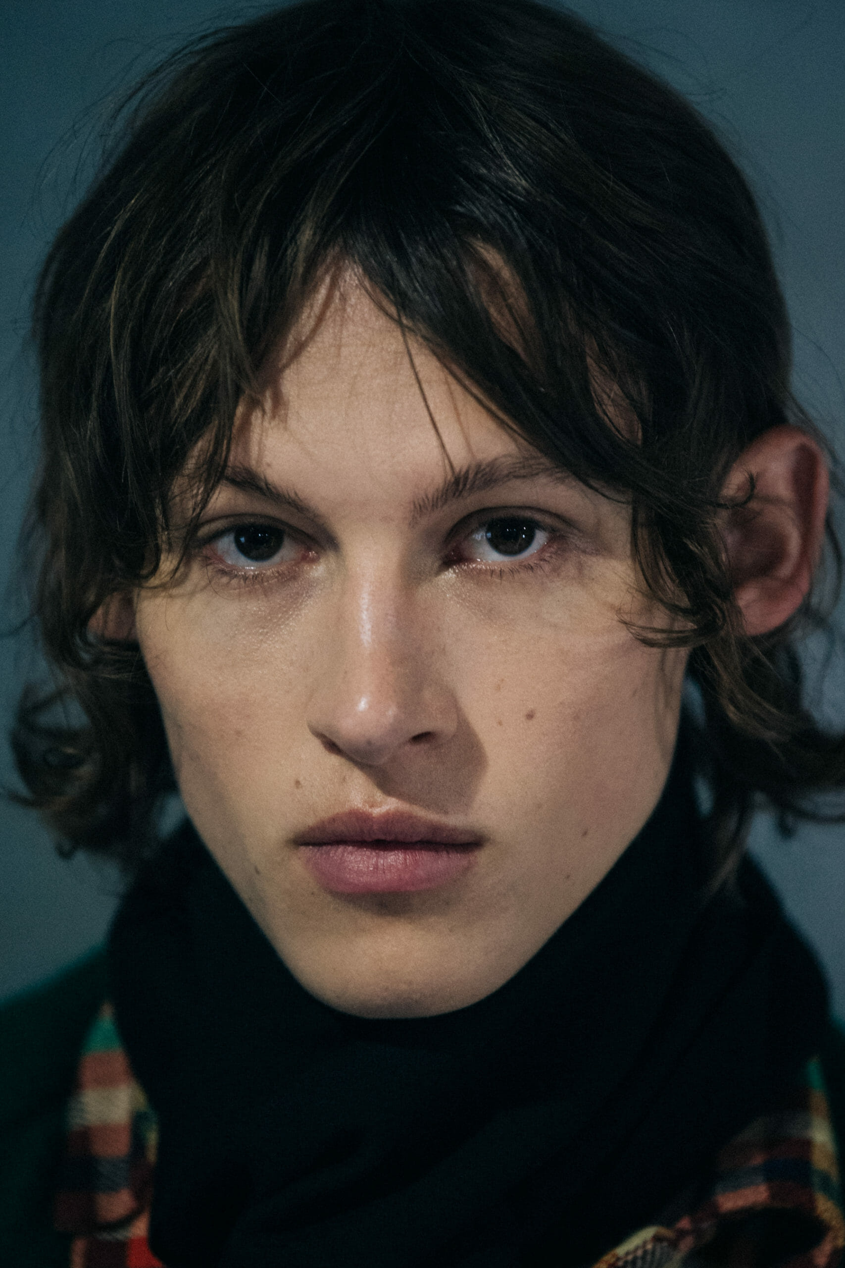 Model with long dark hair