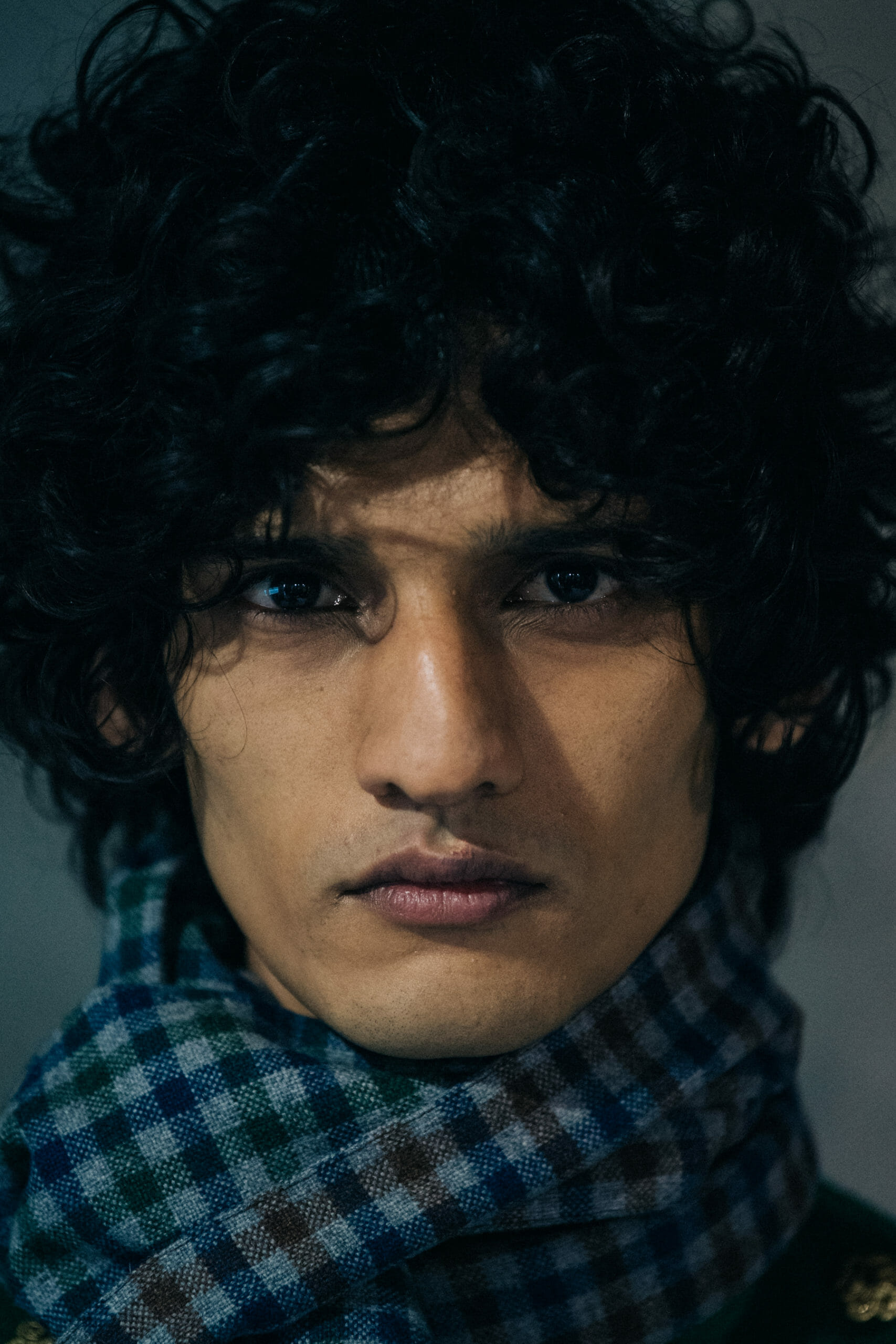 Model with long dark hair