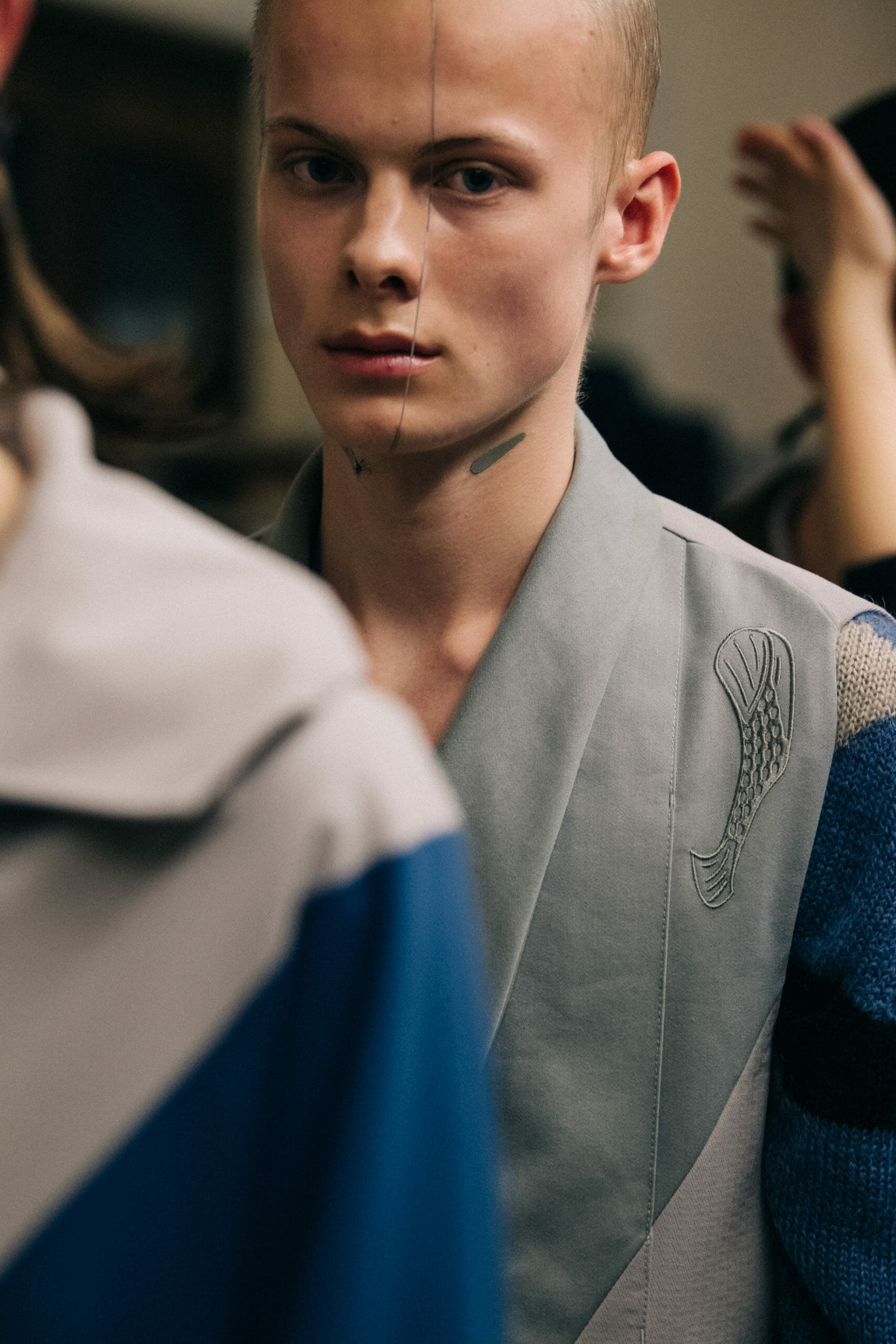 Models wearing light colours at Kiko Kostadinov