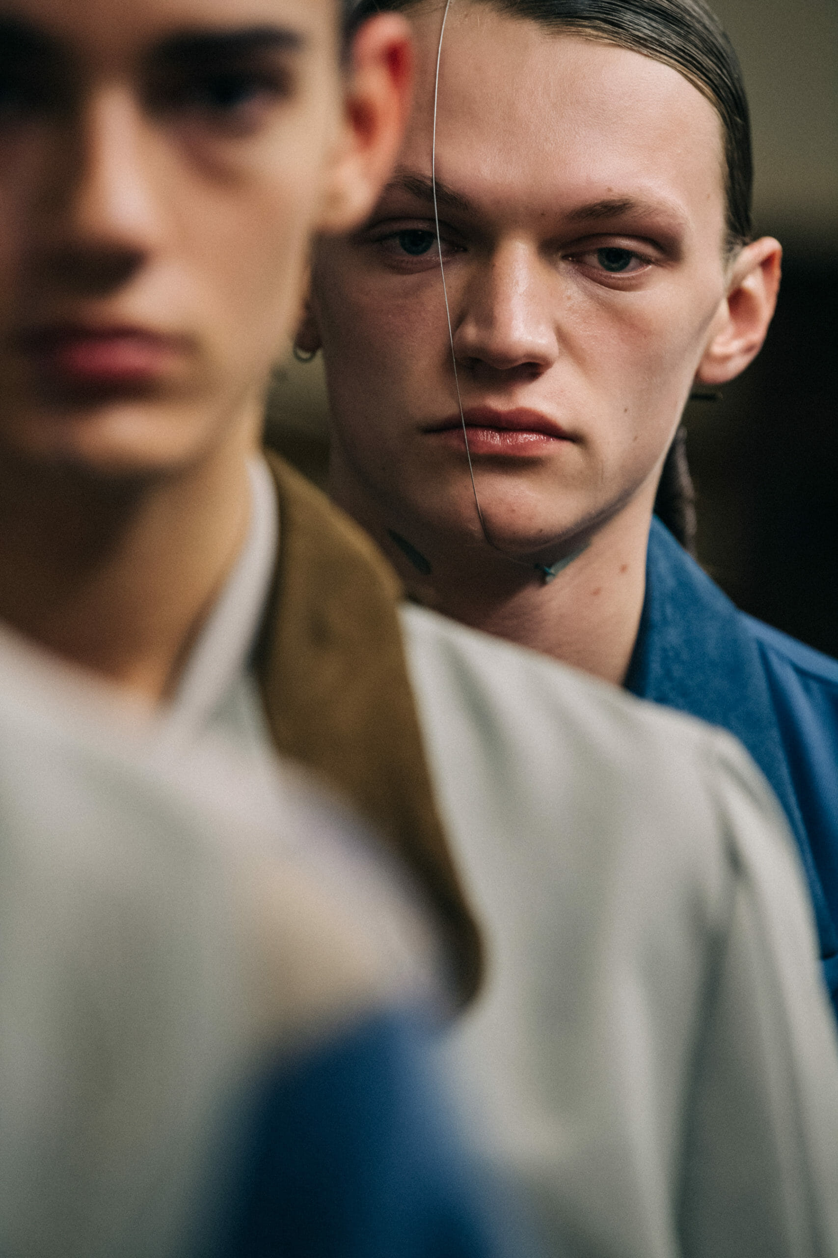 Models wearing blue Kiko Kostadinov outfits