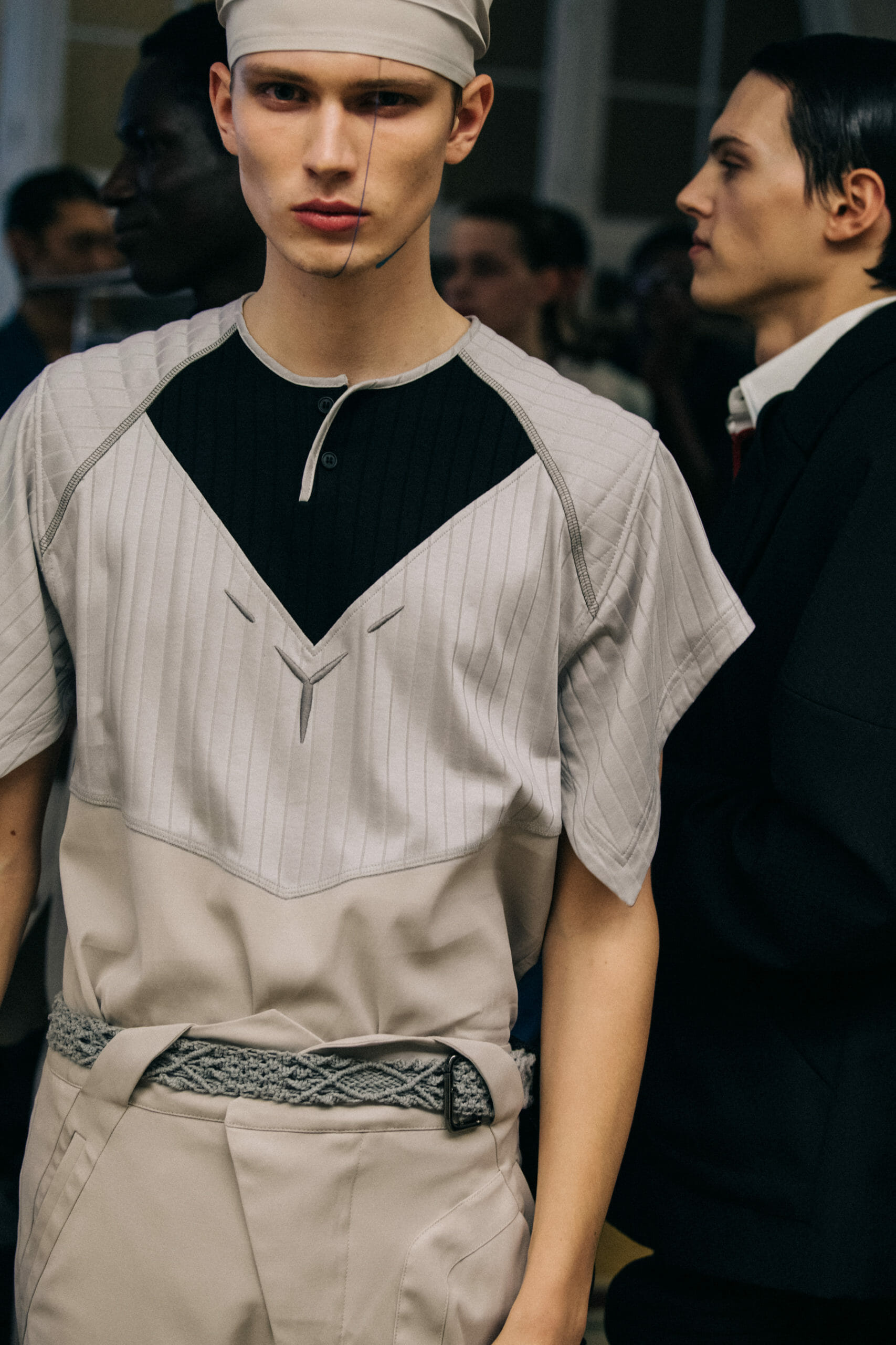 Models wearing hats at Kiko Kostadinov